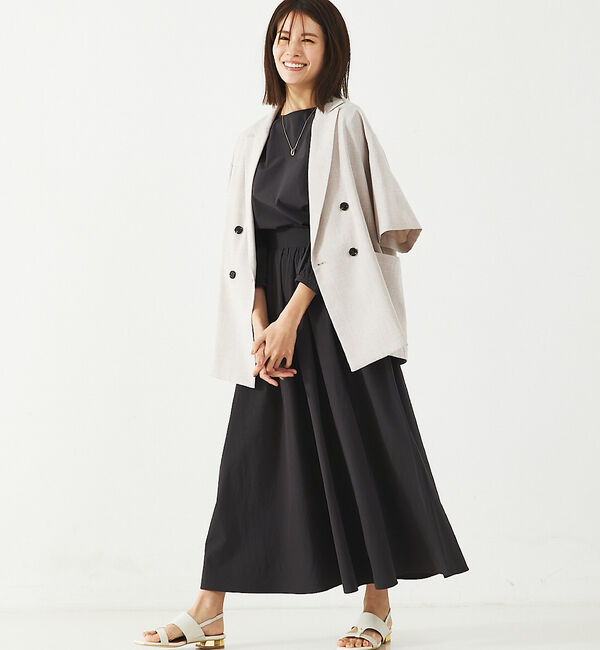 abahouse mavie「ナイロンストレッチロングスカート」|スカート|