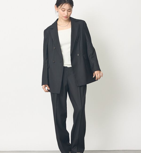 abahouse mavie「【セットアップ対応】ライトメランジダブルジャケット/長袖/シーズンレス」|その他|