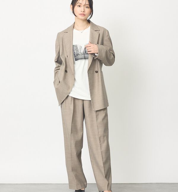 abahouse mavie「【セットアップ対応】ライトメランジダブルジャケット/長袖/シーズンレス」|その他|