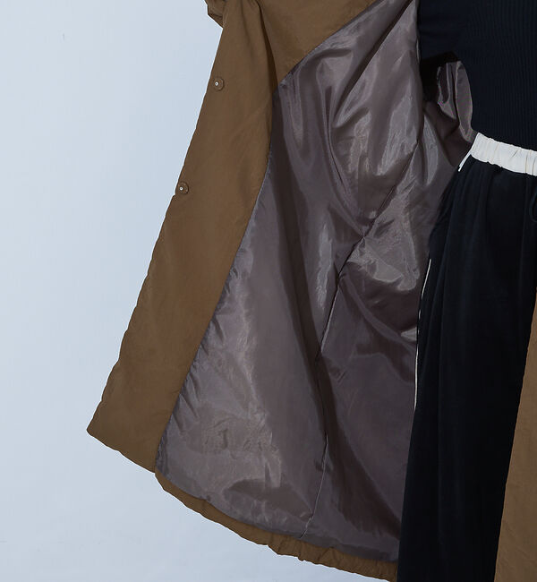 NOMINE「３WAYカラー中綿ロングコート」|ステンカラーコート|