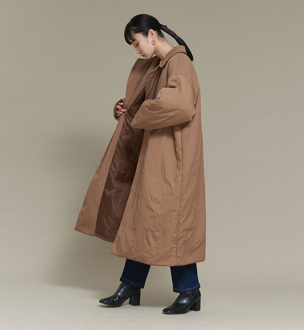 NOMINE「３WAYカラー中綿ロングコート」|ステンカラーコート|