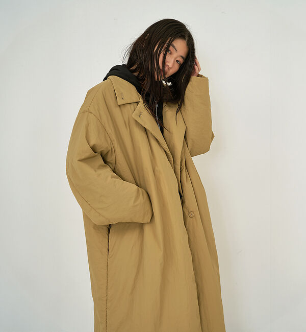 NOMINE「３WAYカラー中綿ロングコート」|ステンカラーコート|