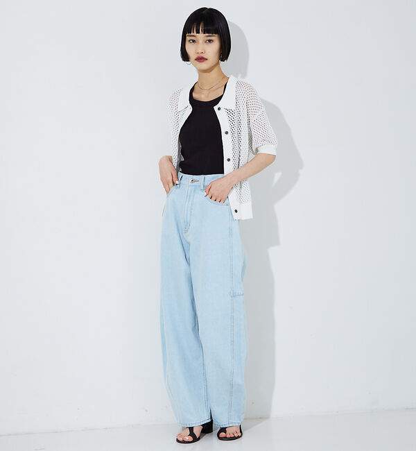 NOMINE「メッシュニットポロカーデ」|ポロシャツ|