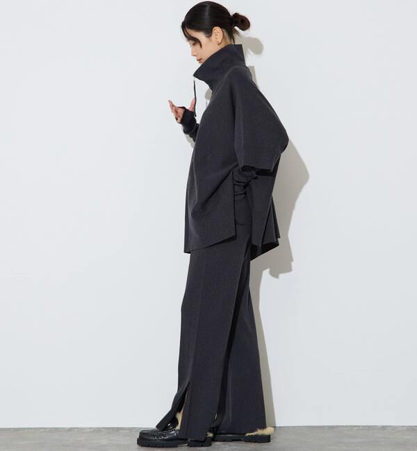 Liesse「【大草直子さんコラボ】2WAYケープジップニット」|カーディガン|