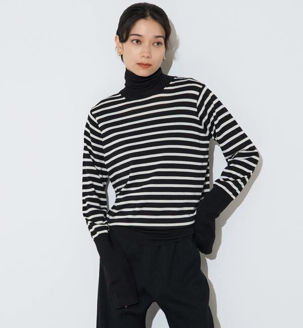 Liesse「ウォッシャブルウールタートルニット」|ニット・セーター|