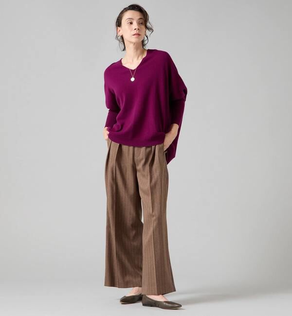 Liesse「【定番】カシミア混Vネックビッグニット」|ニット・セーター|