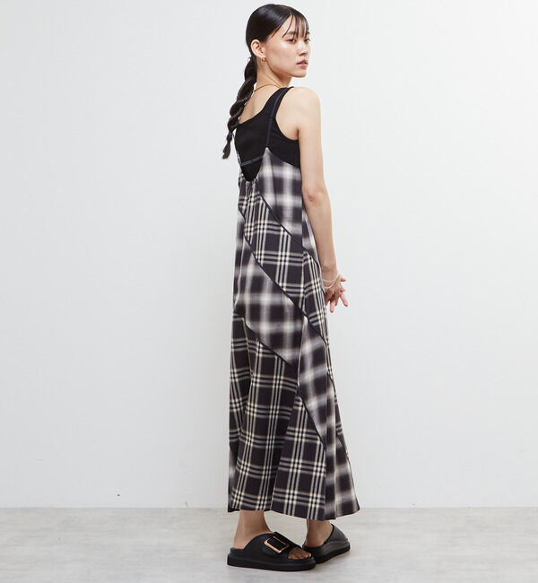 Soffitto「パターン切り替えチェックワンピース」|ワンピース|