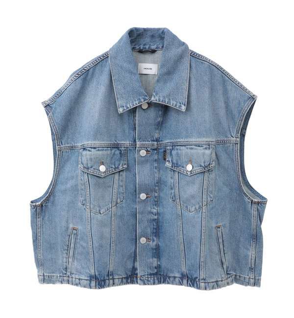 A_「【HAIKURE/ハイクル】GAIL denim gilet」|ベスト・ジレ|ケミカルウォッシュ