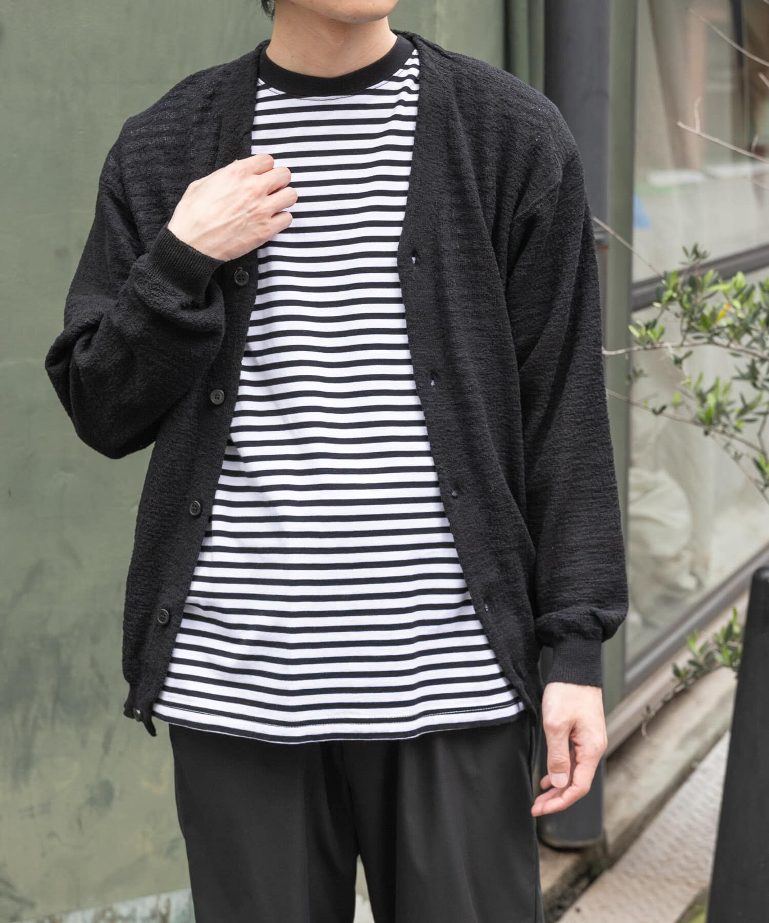 URBAN RESEARCH DOORS「FORK&SPOON　PEウォッシャブルニットカーディガン」|カーディガン|