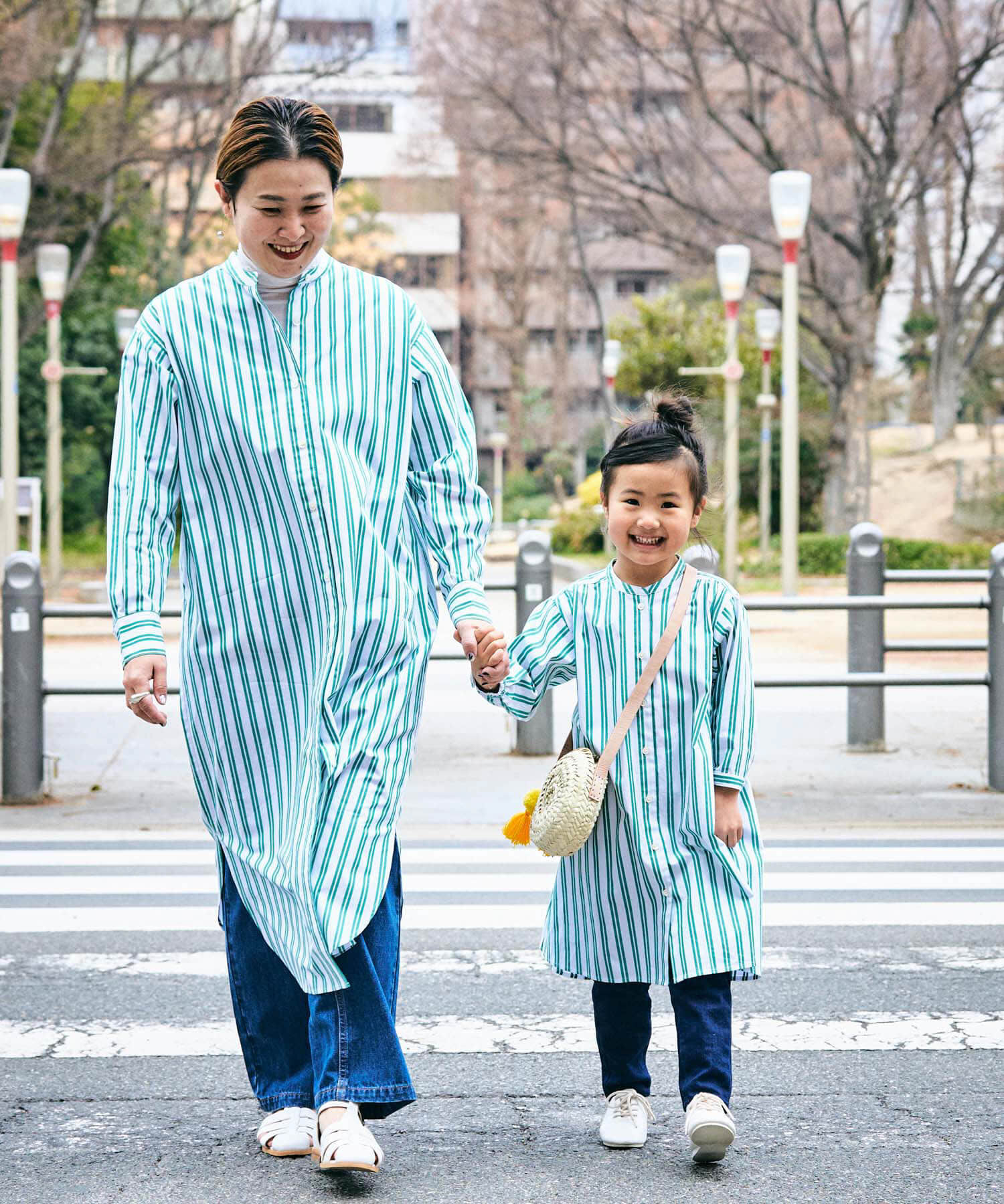 URBAN RESEARCH DOORS「『親子リンク』コットンストライプワンピース(KIDS)」|ワンピース|