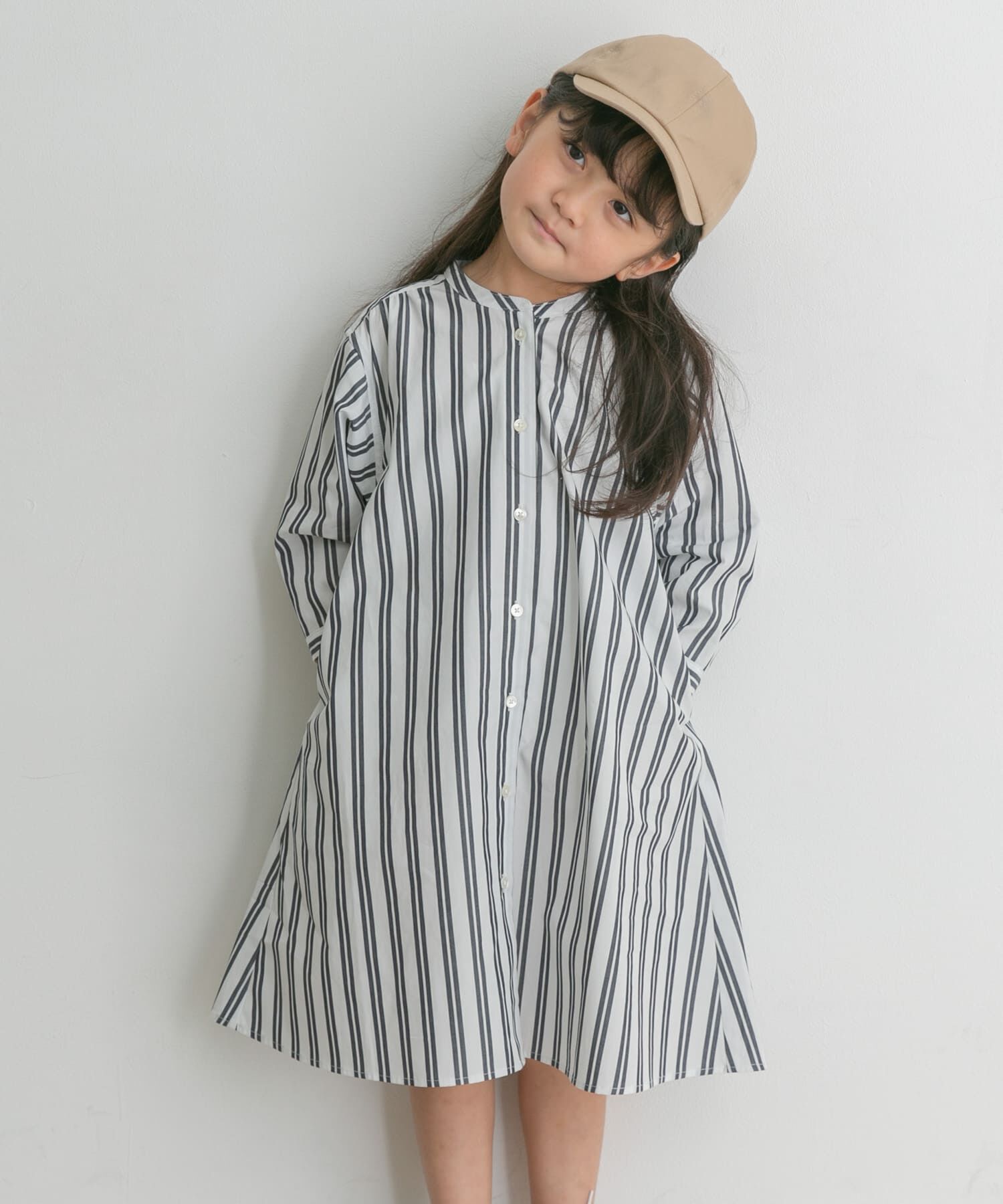 URBAN RESEARCH DOORS「『親子リンク』コットンストライプワンピース(KIDS)」|ワンピース|