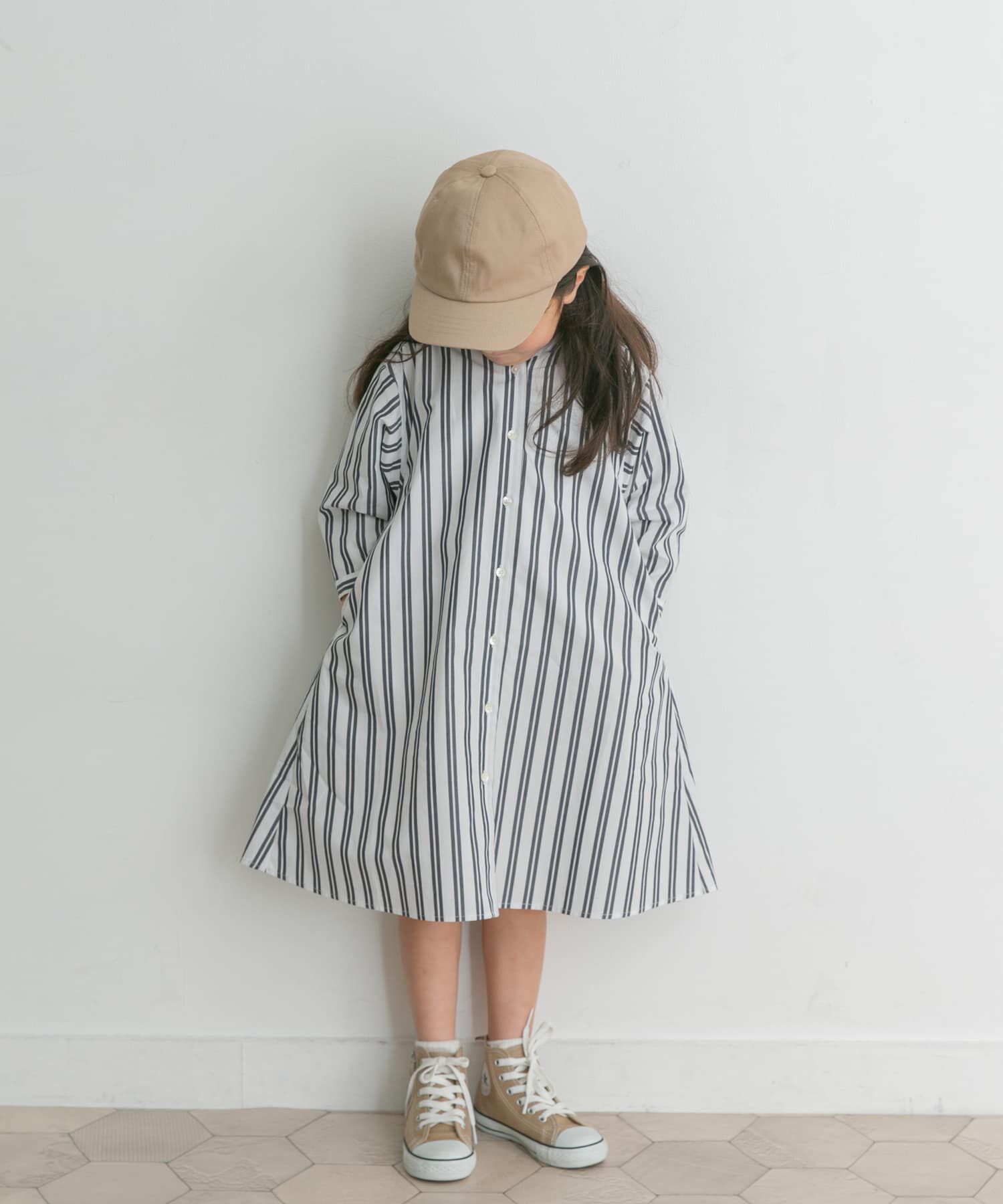 URBAN RESEARCH DOORS「『親子リンク』コットンストライプワンピース(KIDS)」|ワンピース|