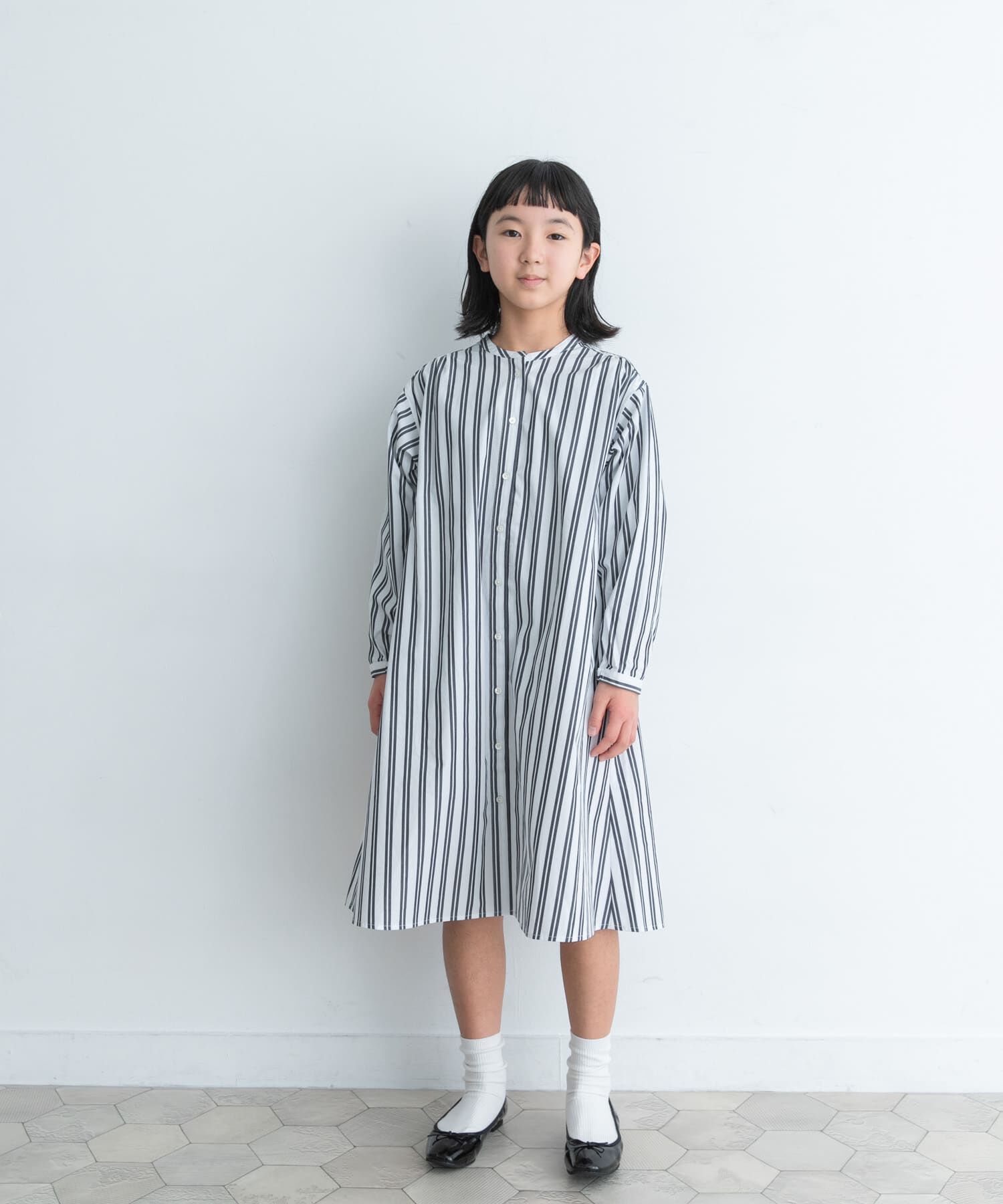 URBAN RESEARCH DOORS「『親子リンク』コットンストライプワンピース(KIDS)」|ワンピース|