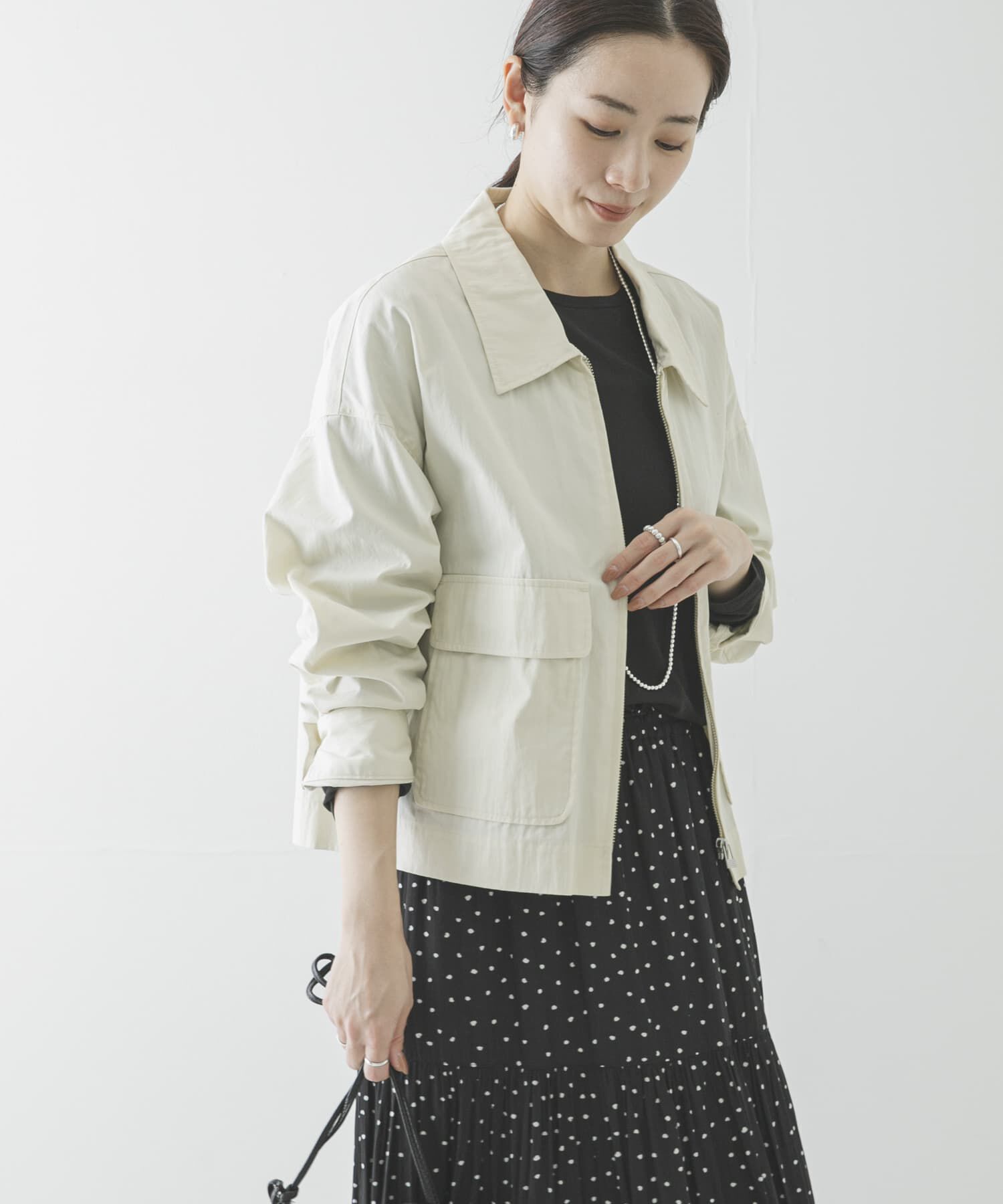 URBAN RESEARCH「コットンナイロンジップブルゾン」|ブルゾン・スタジャン|