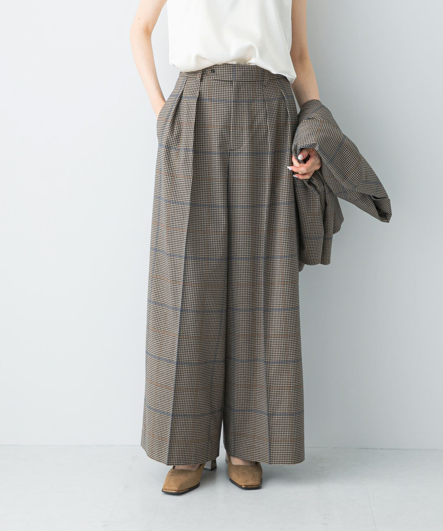 URBAN RESEARCH ROSSO「チェックワイドスラックス」|その他|