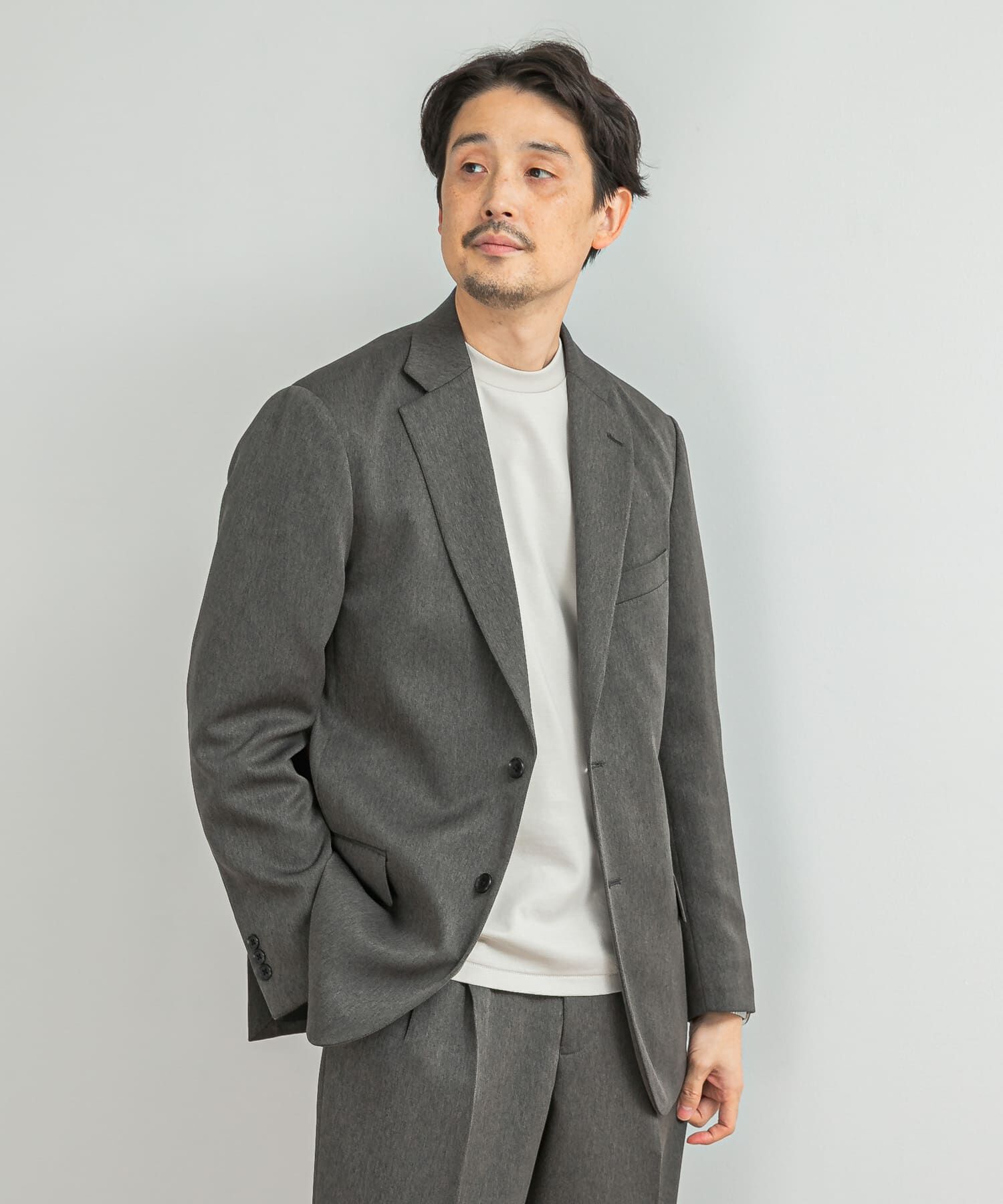 URBAN RESEARCH DOORS「LIFE STYLE TAILOR　レトロヘリンボンストレッチジャケット」|その他|グレー