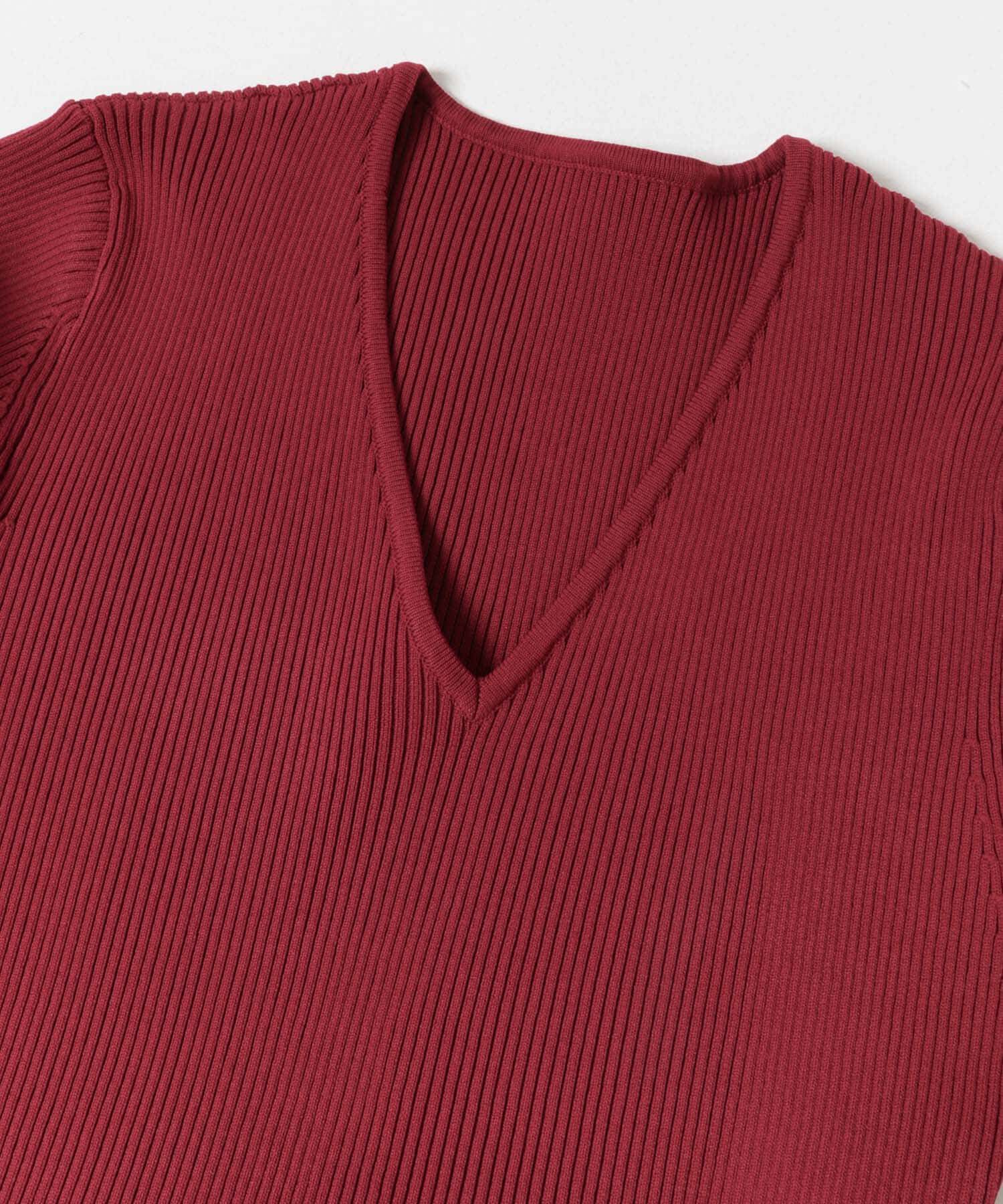 URBAN RESEARCH ROSSO「『WEB/一部店舗限定』フォルムシルエットVネックリブワンピース」|ワンピース|