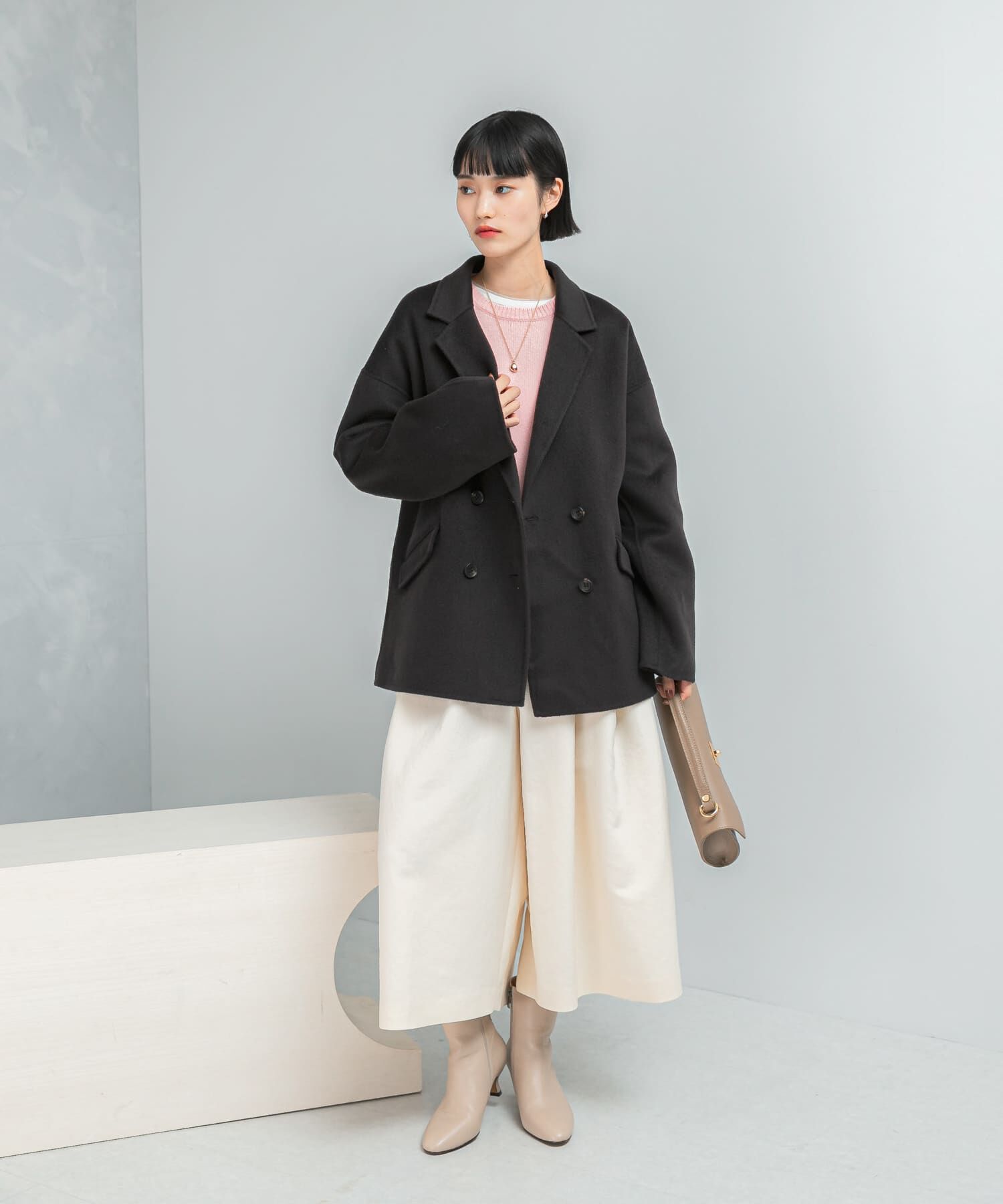 URBAN RESEARCH ROSSO「リバージャコット」|ノーカラーコート|