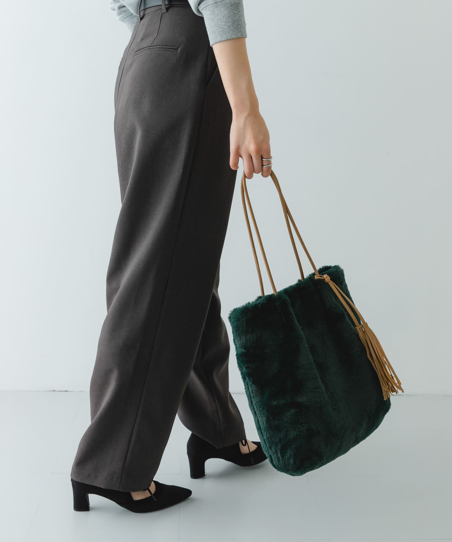 RODE SKO「タッセル付フラッフィトートバッグ」|トートバッグ|