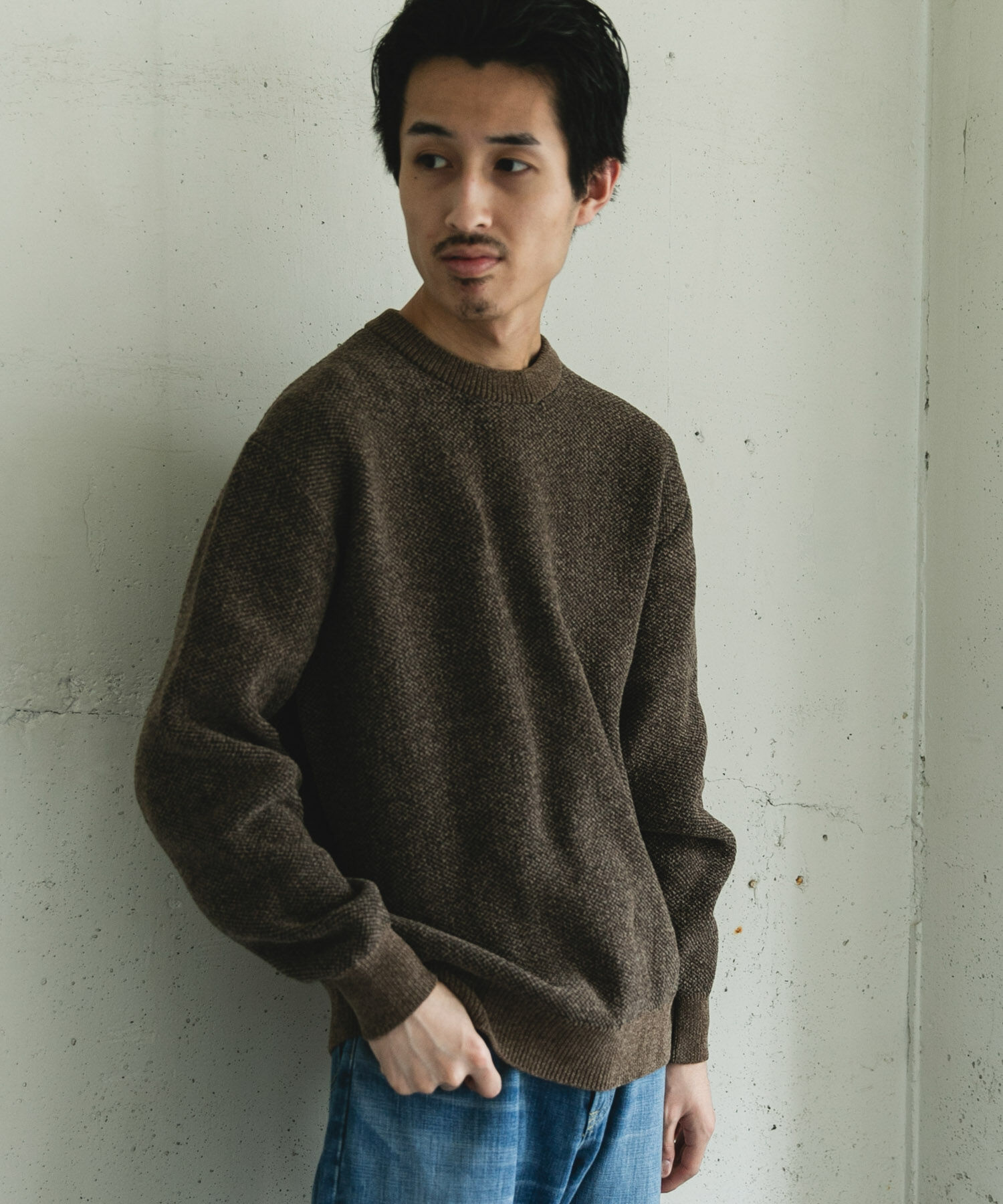 URBAN RESEARCH DOORS「ジャガードモールニットプルオーバー」|ニット・セーター|