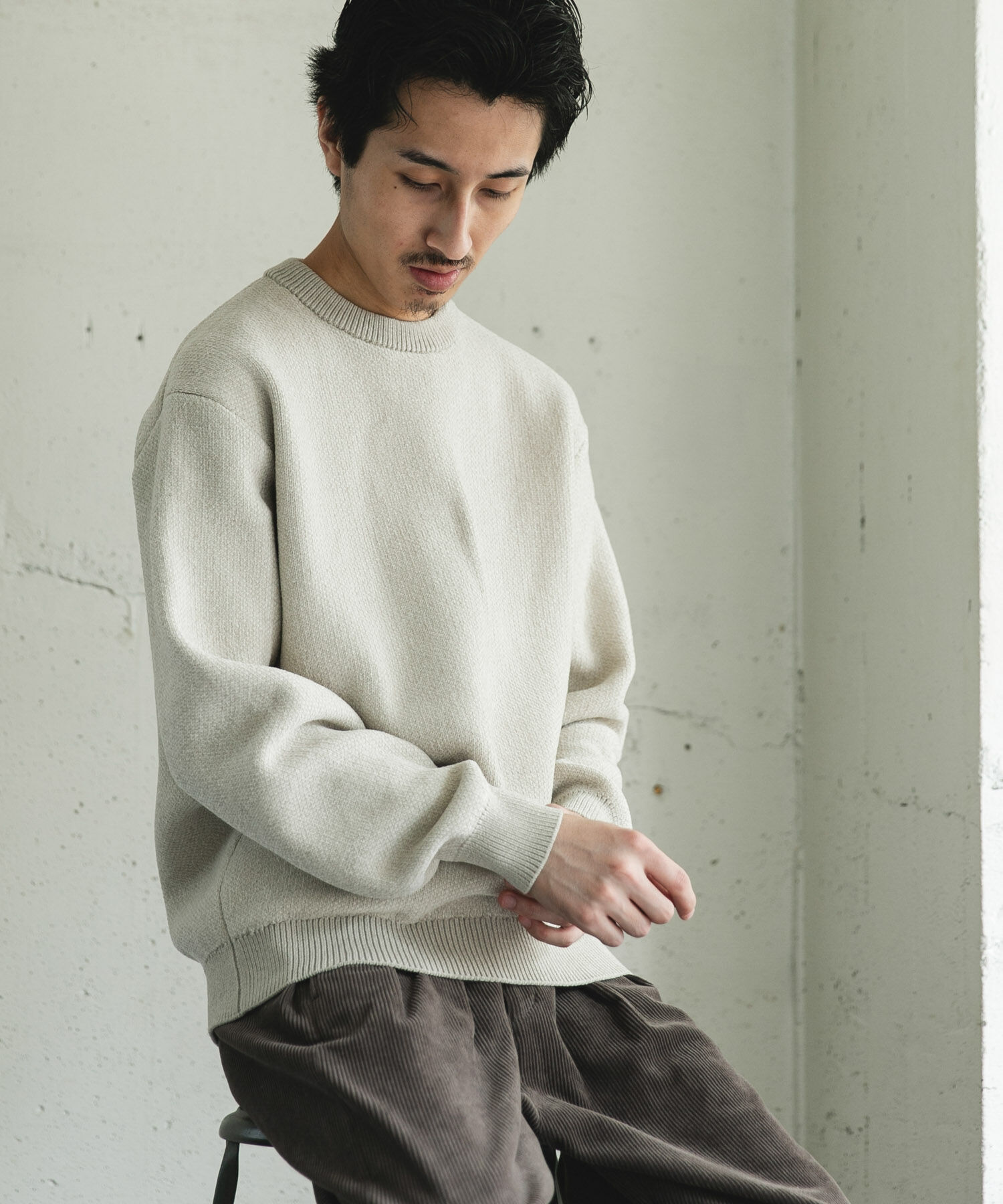 URBAN RESEARCH DOORS「ジャガードモールニットプルオーバー」|ニット・セーター|