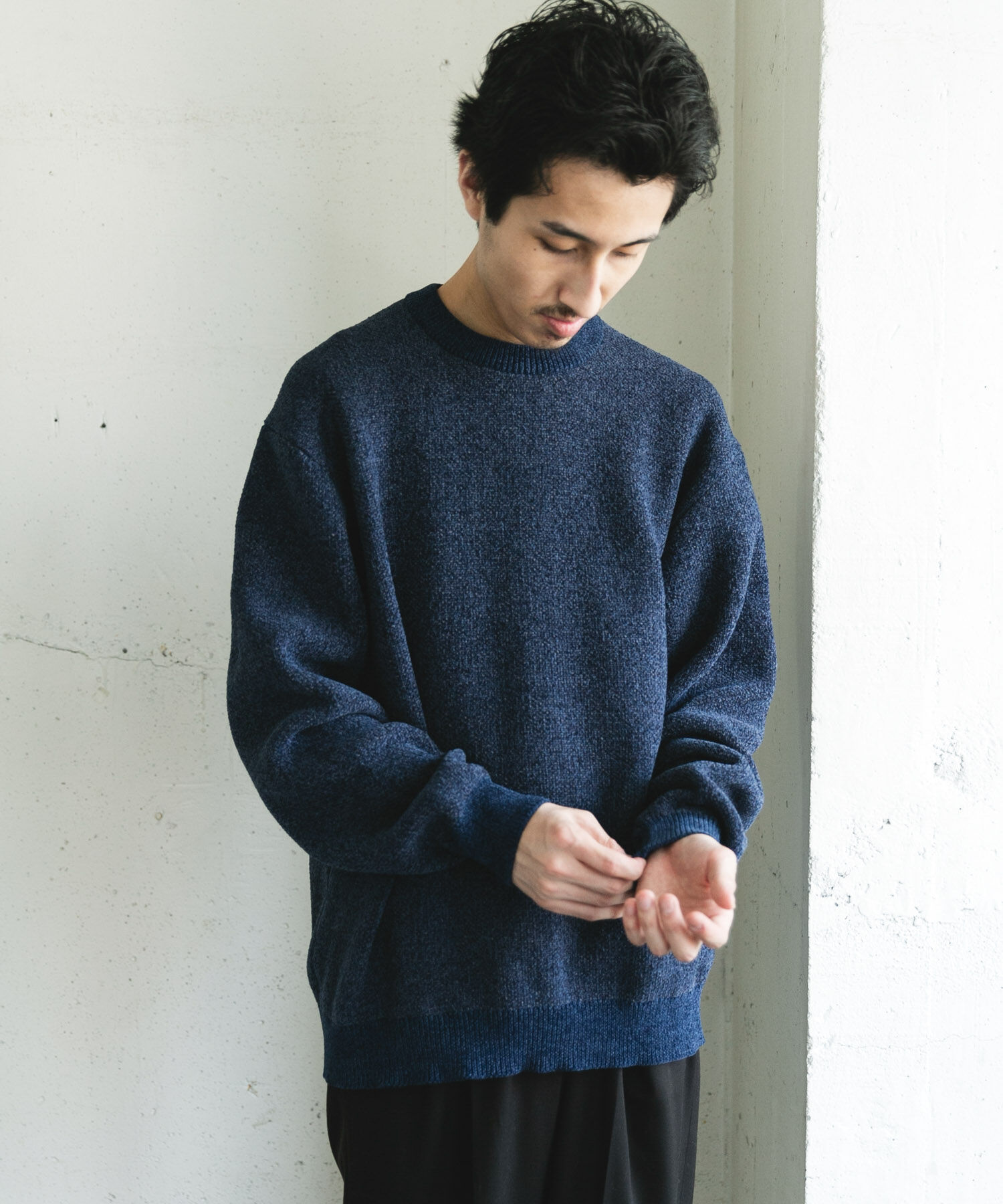 URBAN RESEARCH DOORS「ジャガードモールニットプルオーバー」|ニット・セーター|