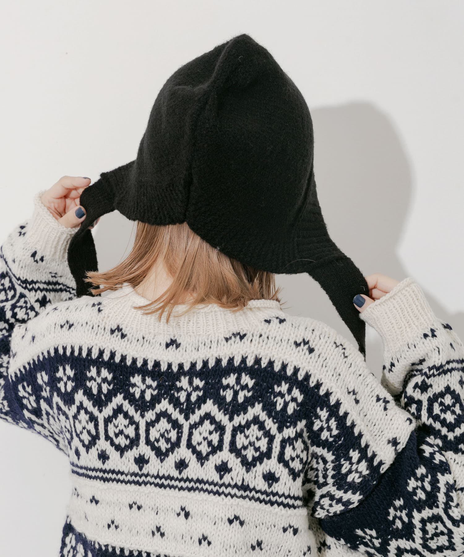 SMELLY「ニットキャップボンネット」|ニット帽|