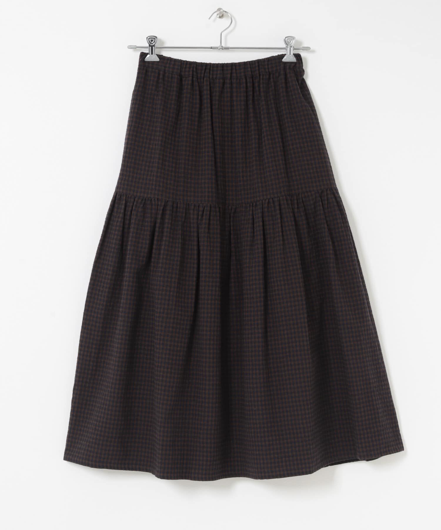 かぐれ「ギンガムティアードスカート」|スカート|
