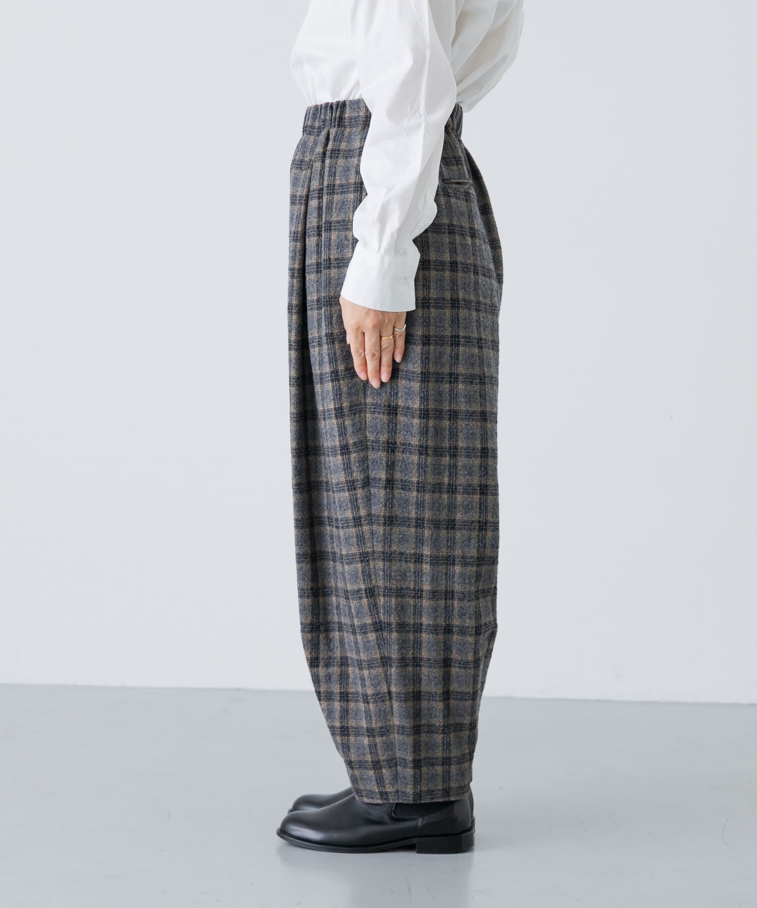 かぐれ「ウールコットンチェックパンツ」|その他|