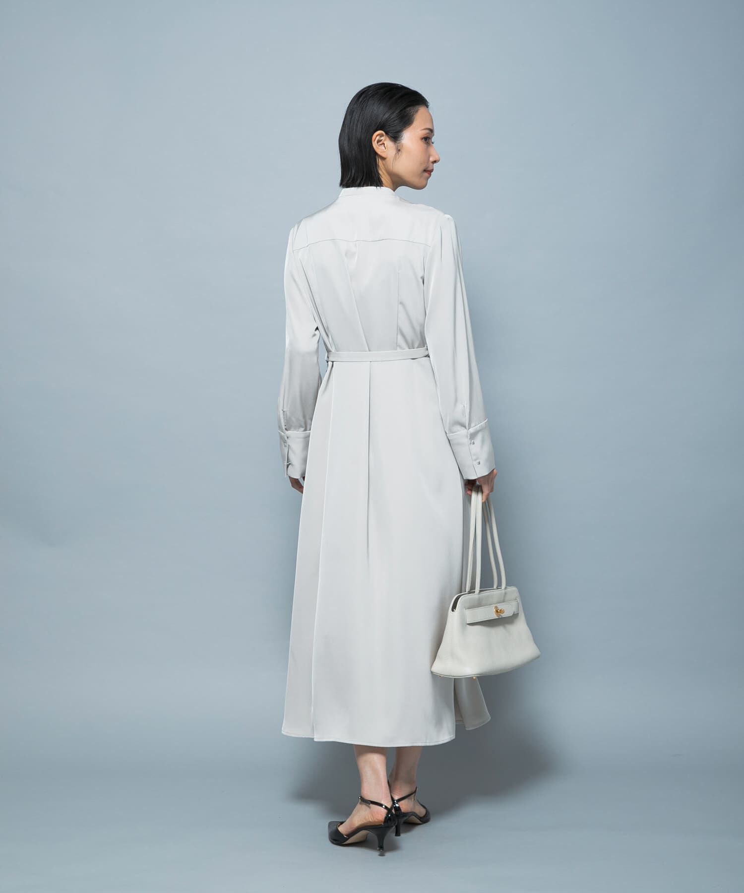 URBAN RESEARCH ROSSO「ベルト付カシュクールサテンワンピース」|ワンピース|