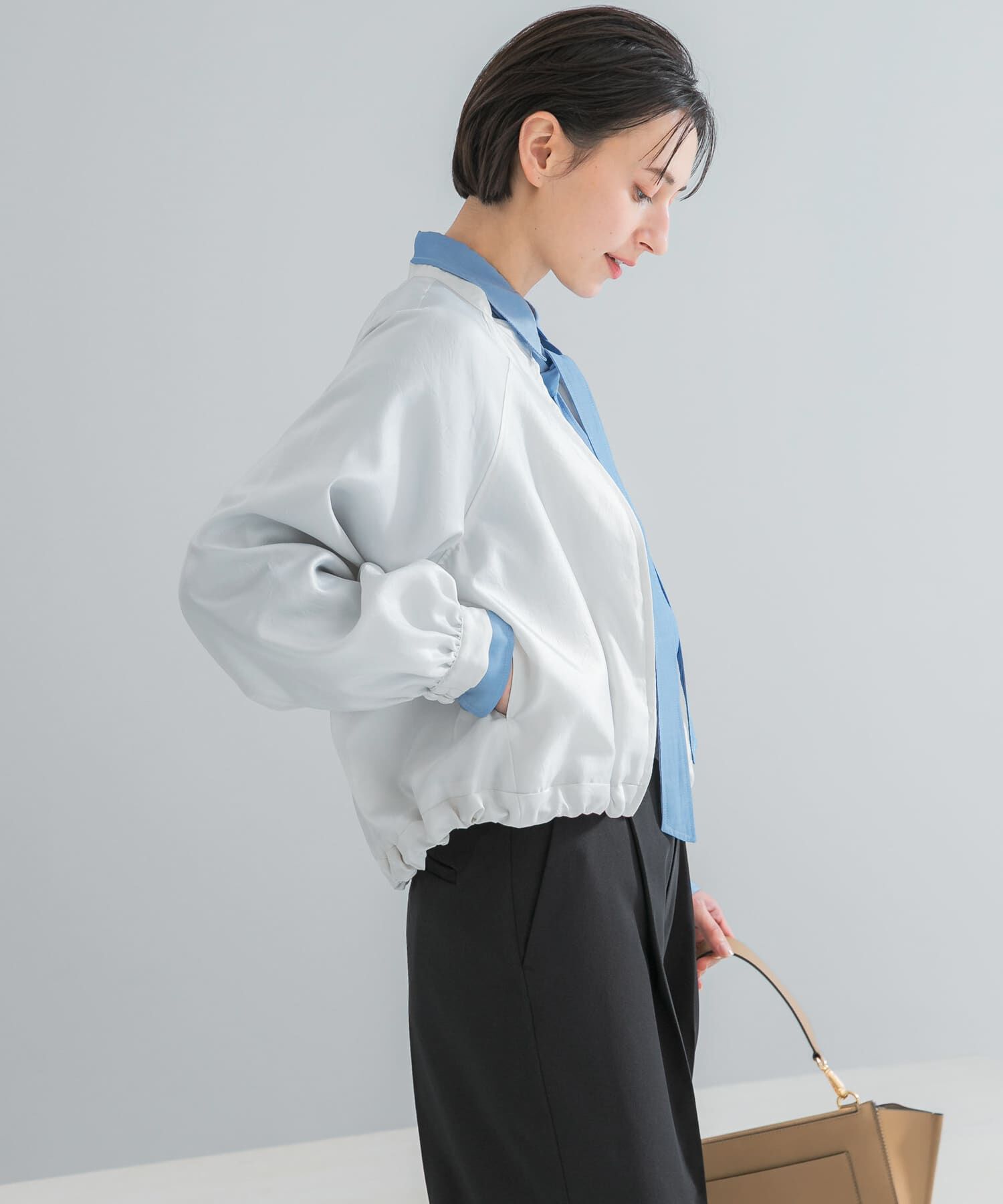 URBAN RESEARCH ROSSO「ビンテージツイルライトブルゾン」|ブルゾン・スタジャン|