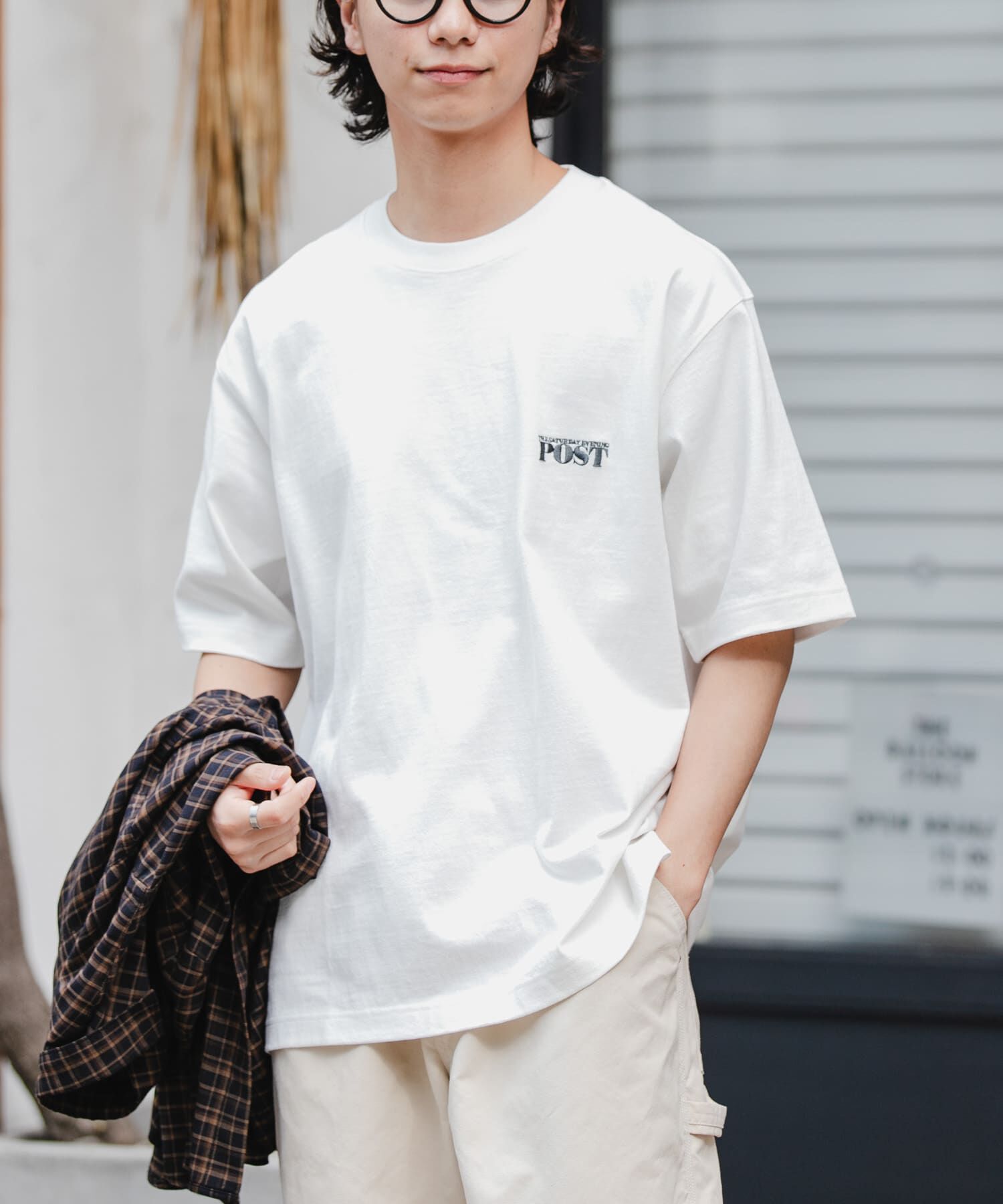 URBAN RESEARCH DOORS「FORK&SPOON　POSTワンポイントTシャツ」|Tシャツ・カットソー|