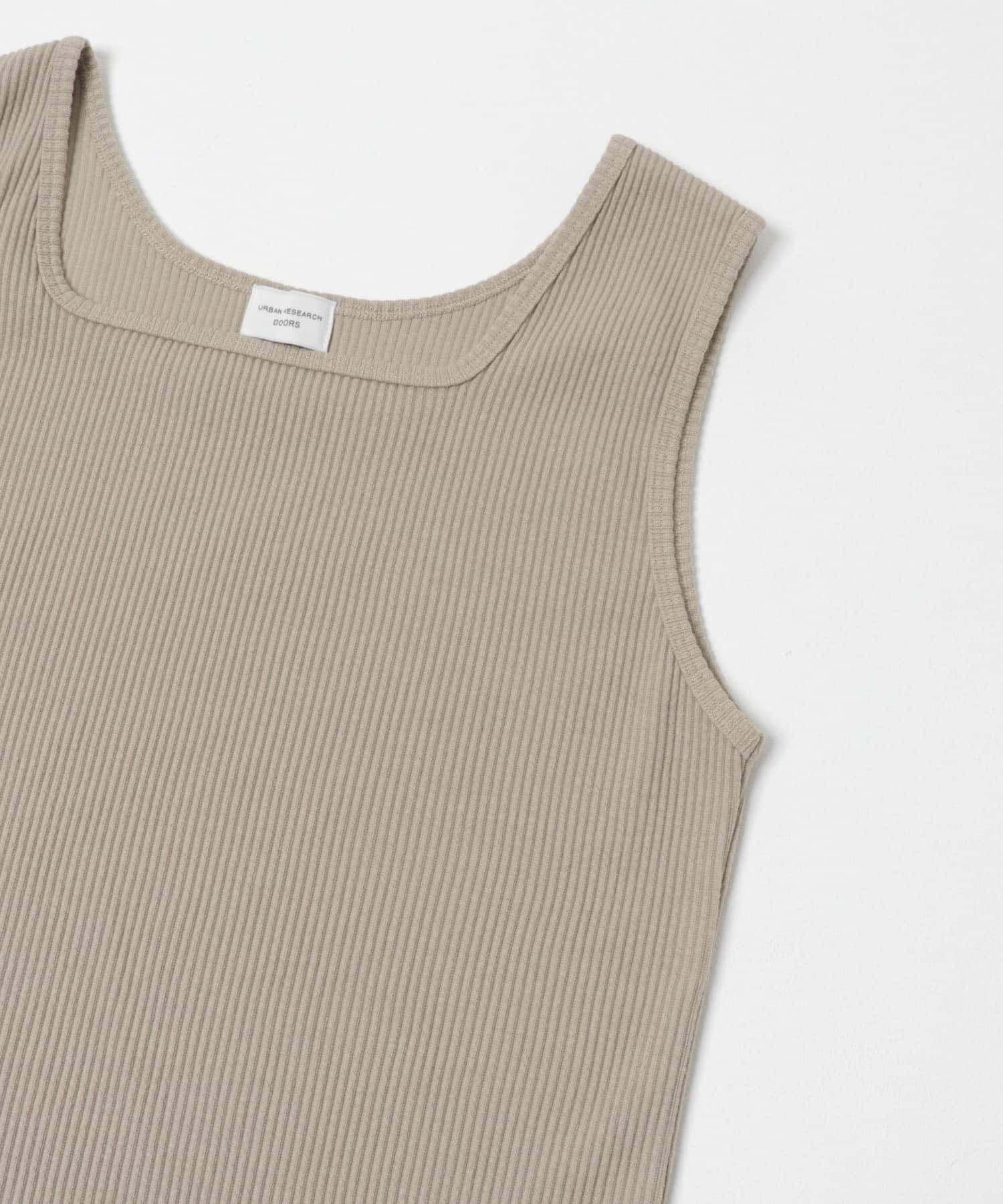 URBAN RESEARCH DOORS「針抜きテレコスクエアタンクトップ」|タンクトップ|