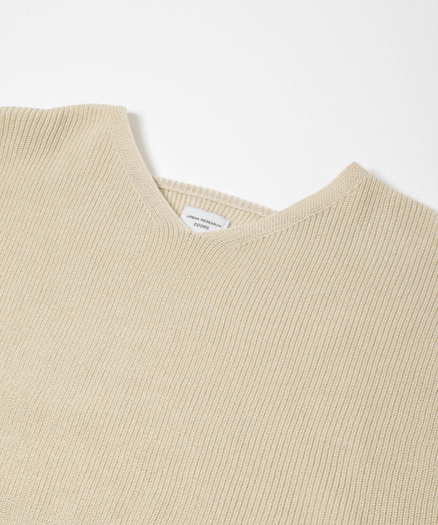 URBAN RESEARCH DOORS「コットン畦Vネックニット」|ニット・セーター|