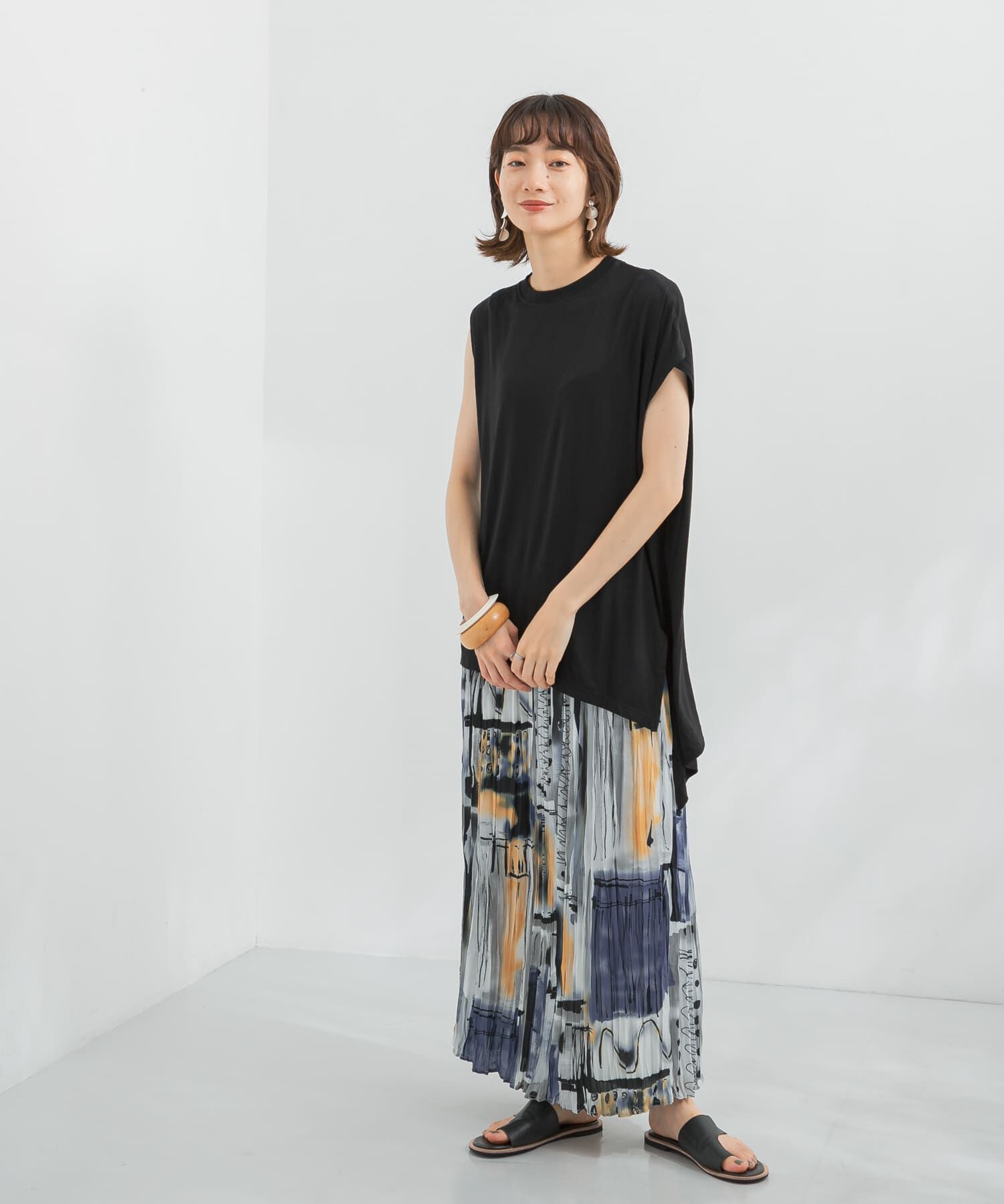  「アシンメトリーレーヨンカットソー」|Tシャツ・カットソー|