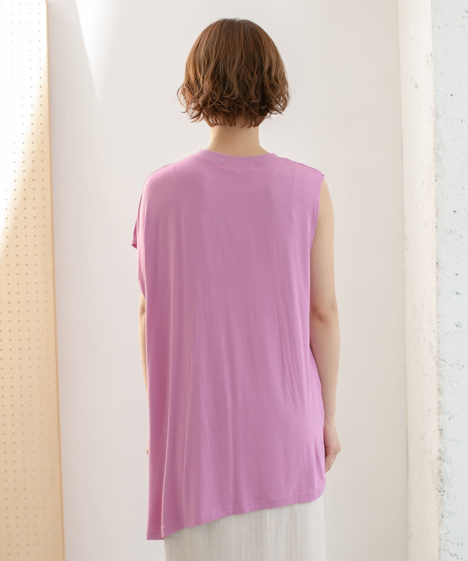  「アシンメトリーレーヨンカットソー」|Tシャツ・カットソー|