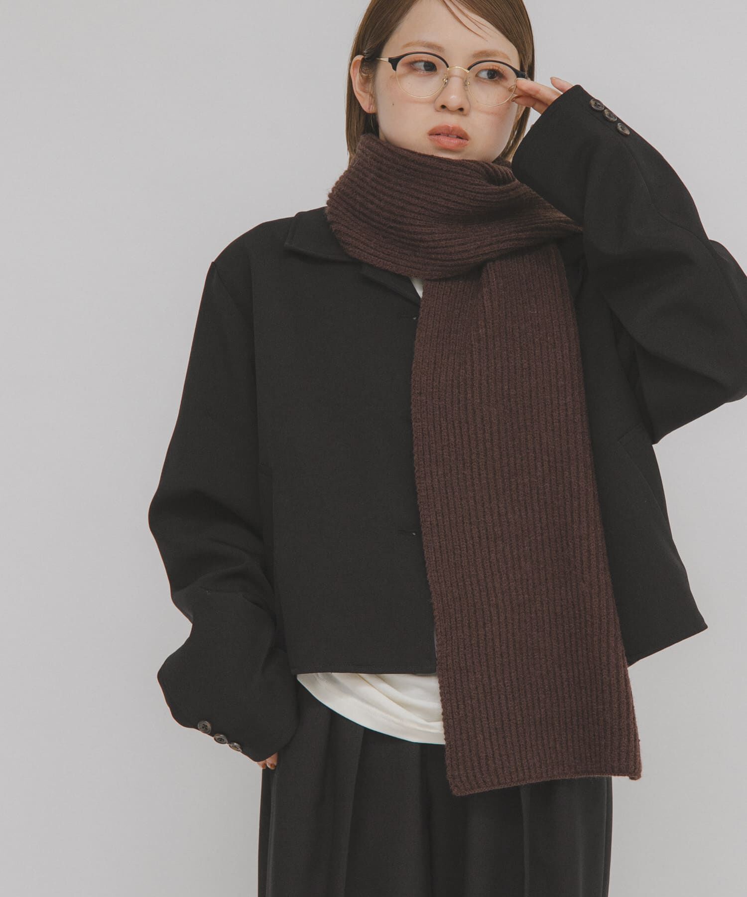  「リブニットマフラー」|マフラー|