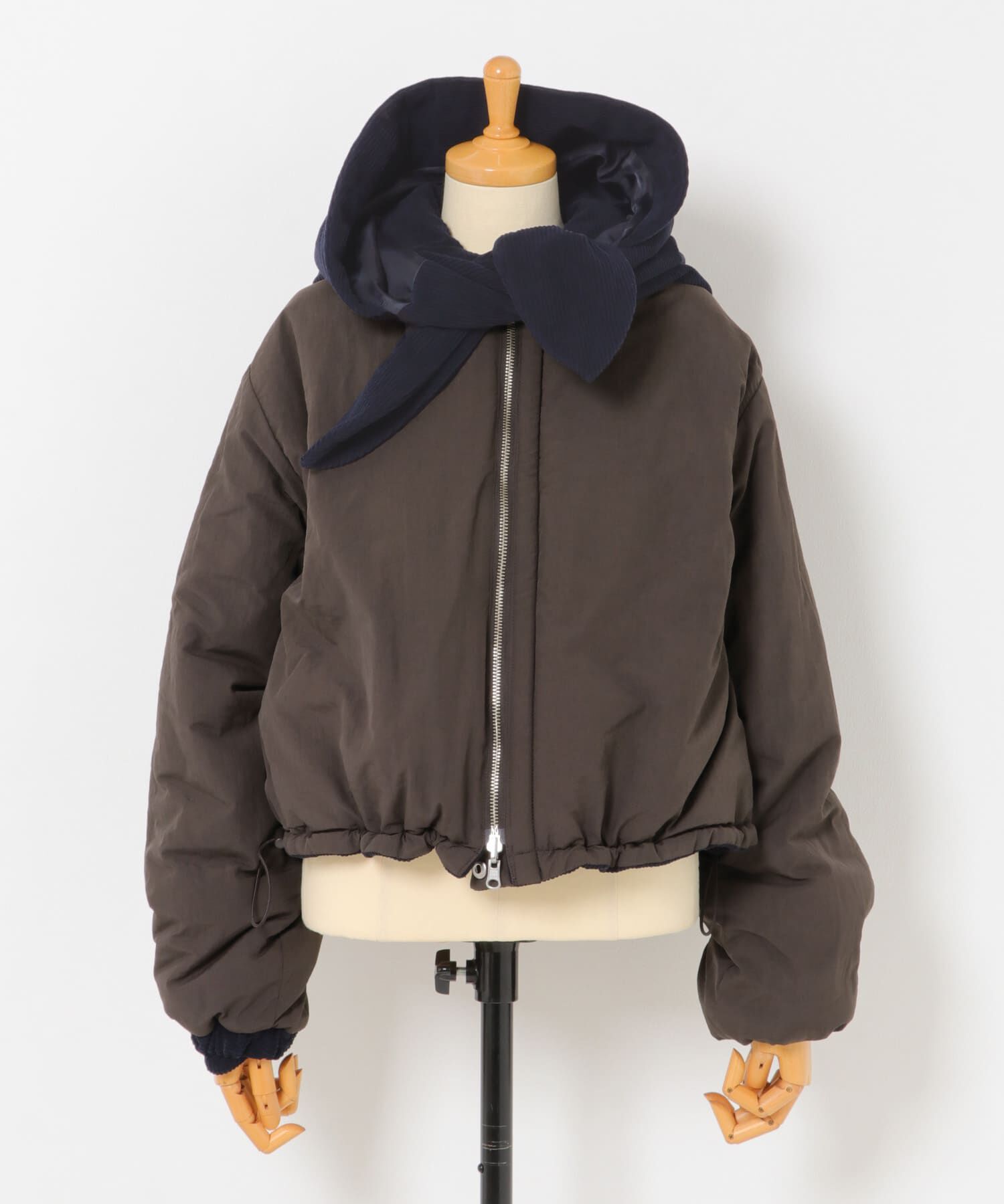  「リバーシブルパデッドジャケット」|ノーカラーコート|