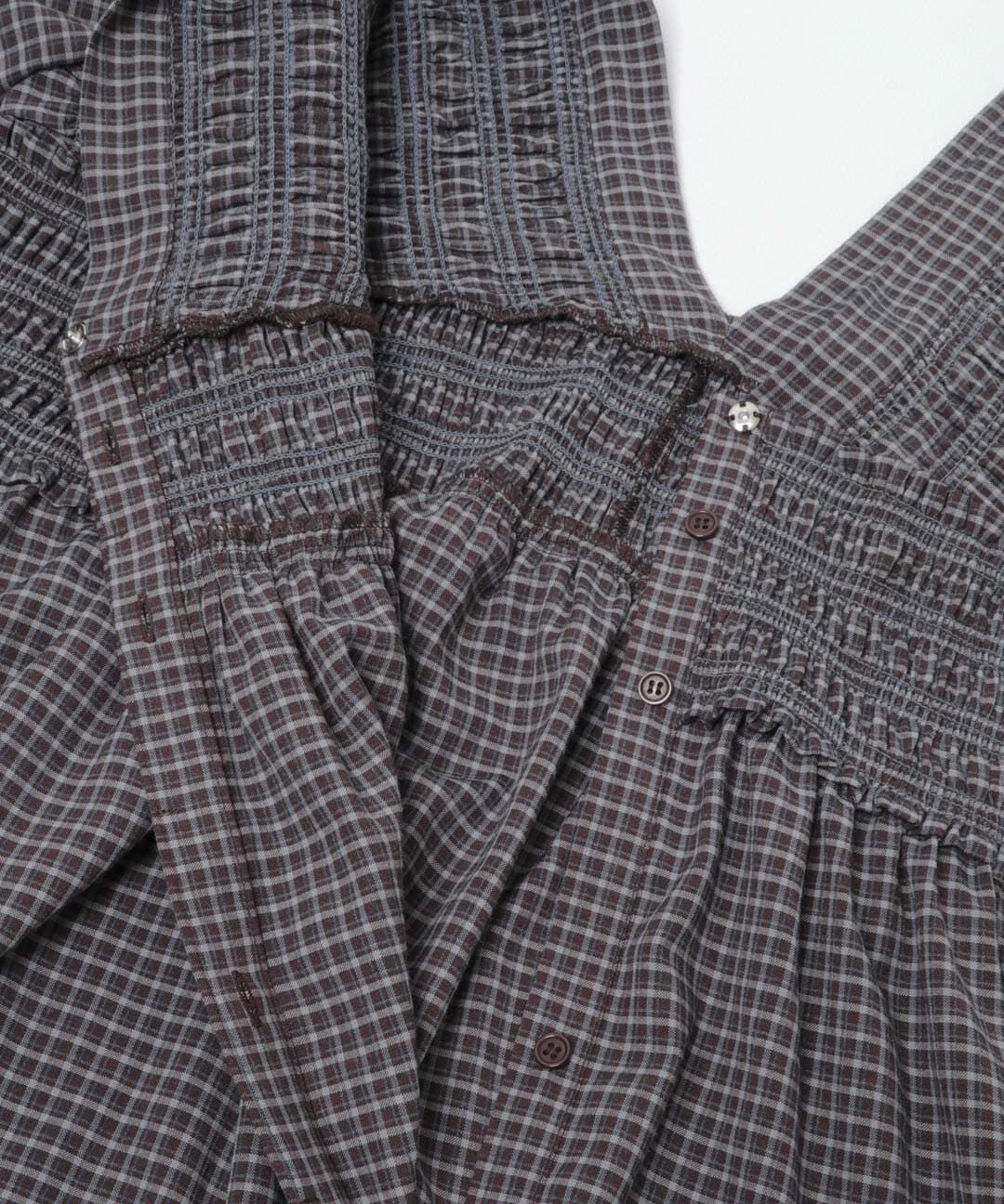  「2WAYシャーリングチェックミニワンピース」|ワンピース|