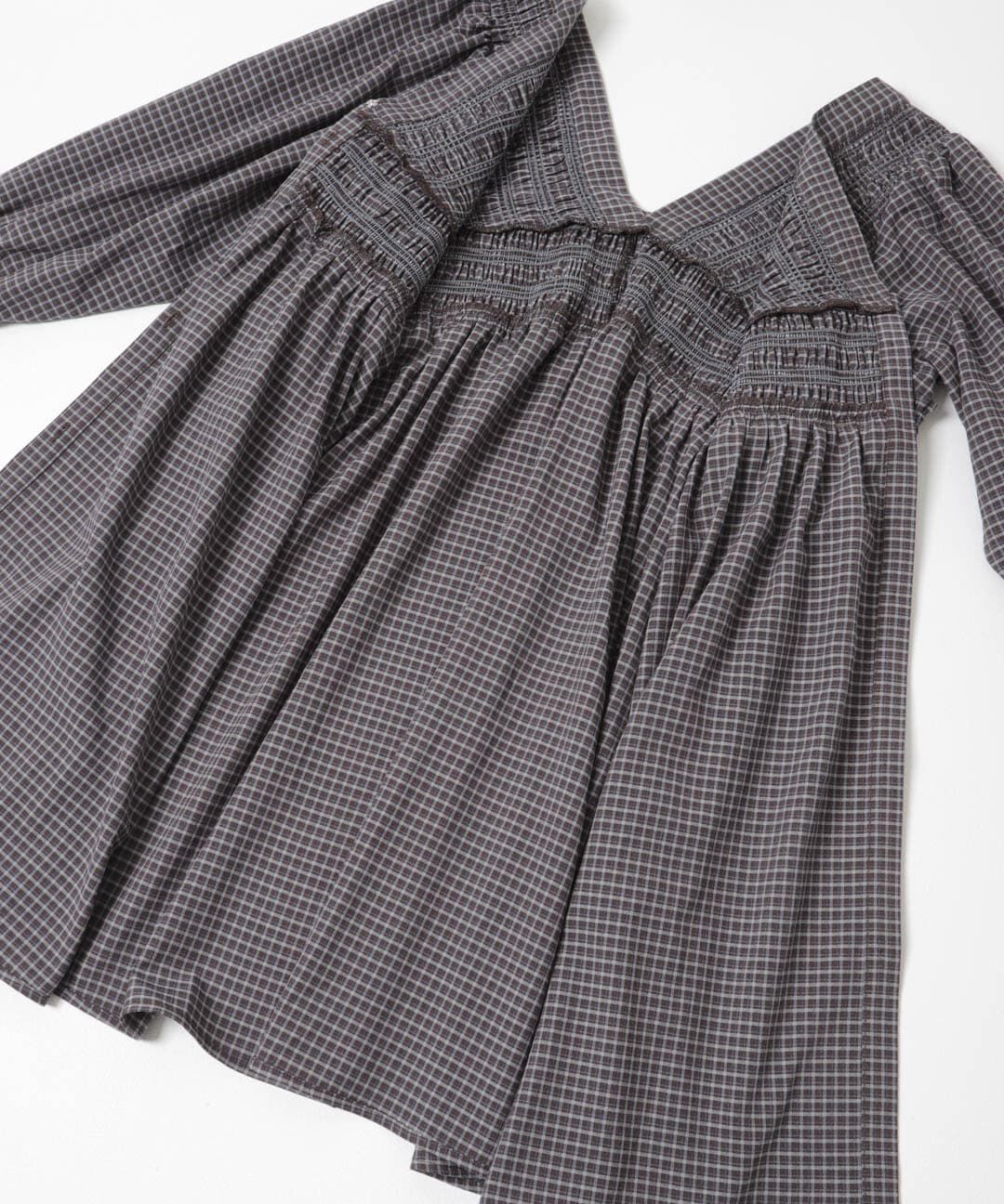  「2WAYシャーリングチェックミニワンピース」|ワンピース|