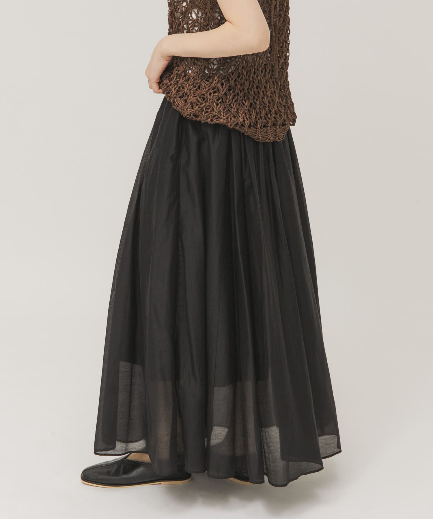  「タックフレアシアースカート」|スカート|