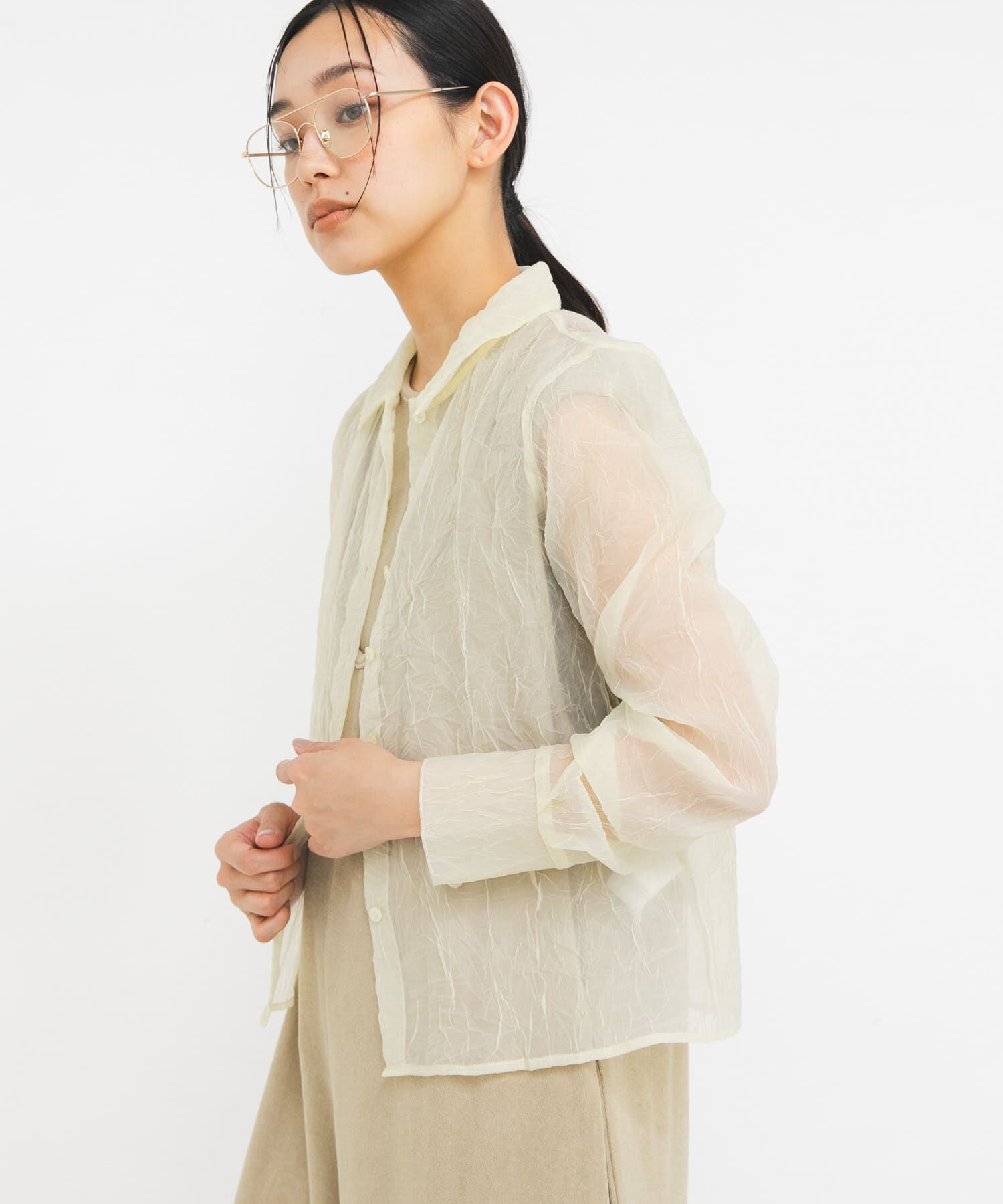  「ワッシャーシアーシャツ」|シャツ・ブラウス|