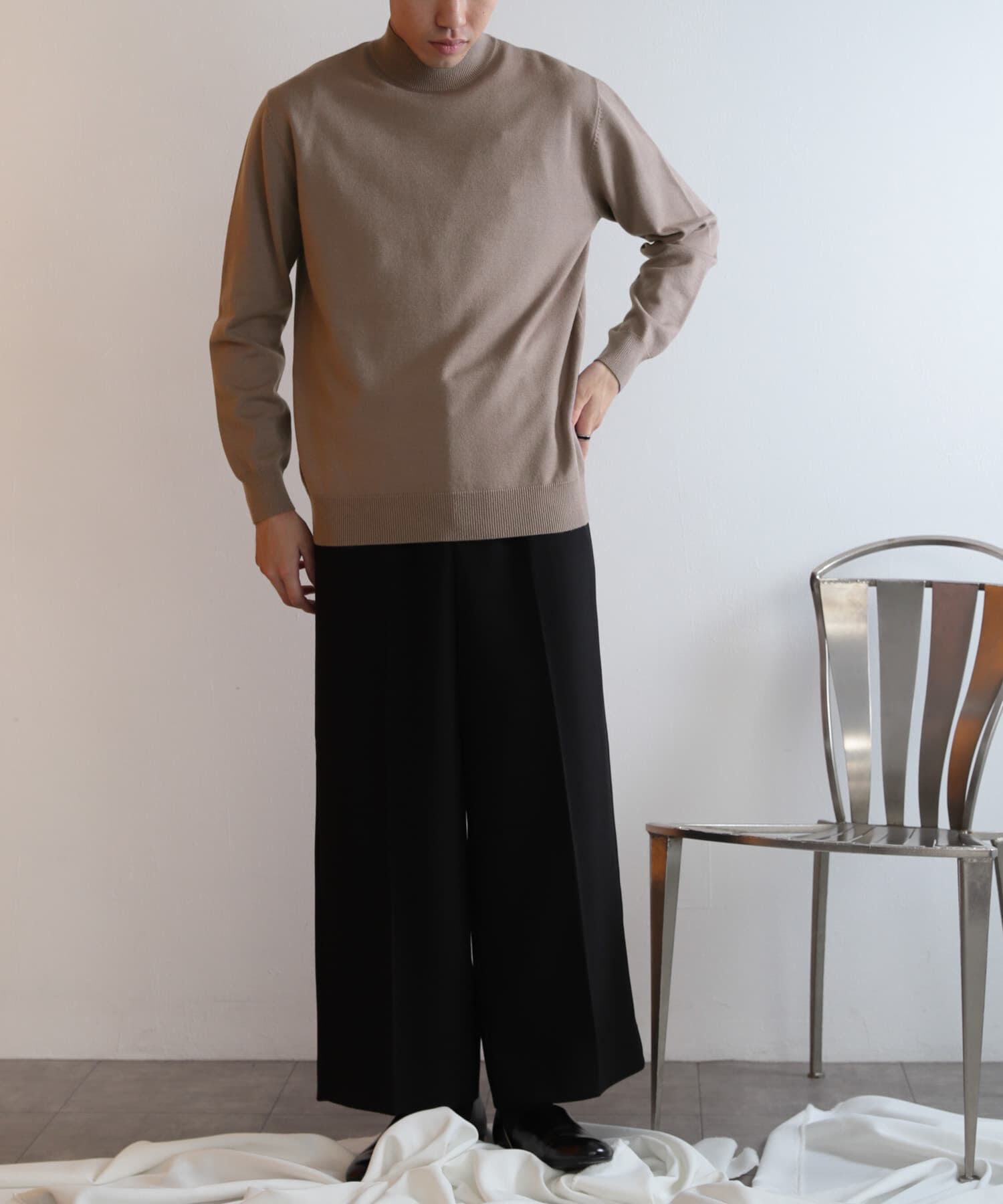 SENSE OF PLACE by URBAN RESEARCH「『ユニセックス』ストレッチモックネックセーター」|ニット・セーター|