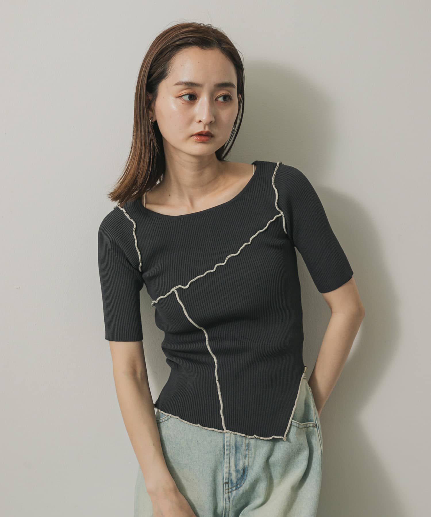 SENSE OF PLACE by URBAN RESEARCH「アシメメローセーター」|ニット・セーター|