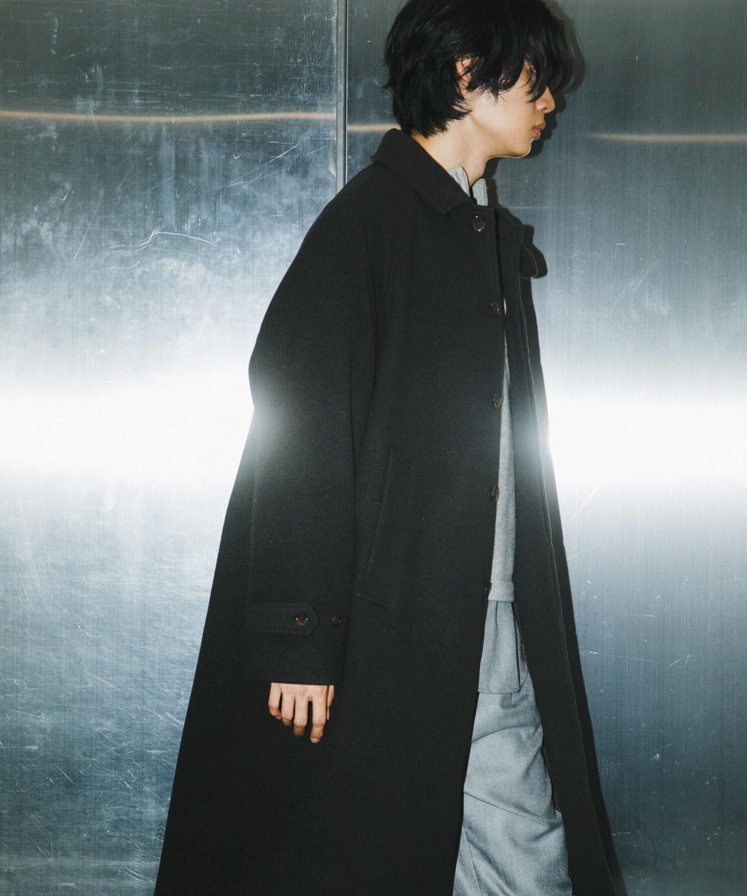 SENSE OF PLACE by URBAN RESEARCH「『ユニセックス』バルマカーンルーズコート」|ノーカラーコート|