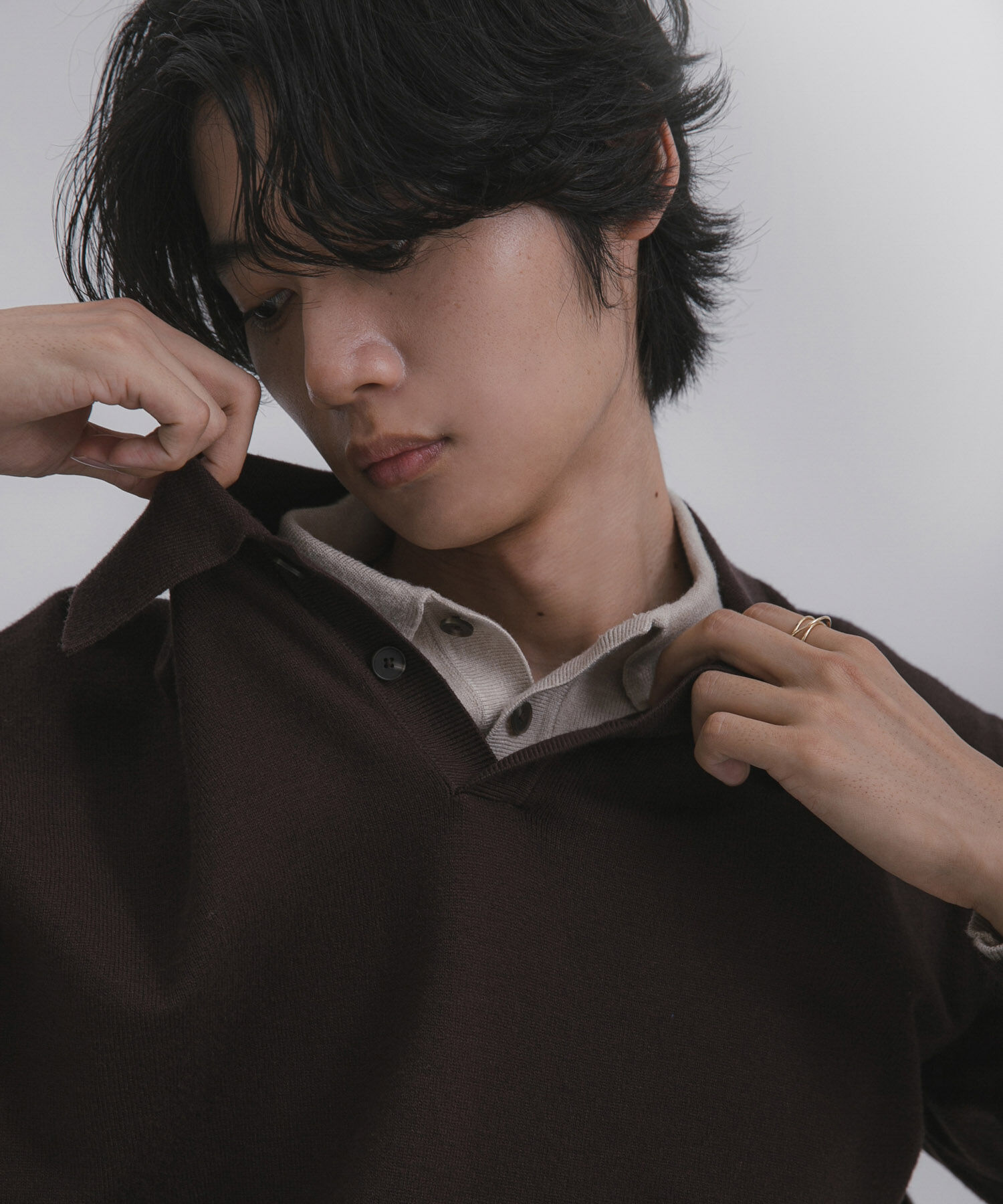 SENSE OF PLACE by URBAN RESEARCH「『一部WEB限定カラー』『洗濯可/毛玉防止』ストレッチニットポロシャツ」|ニット・セーター|