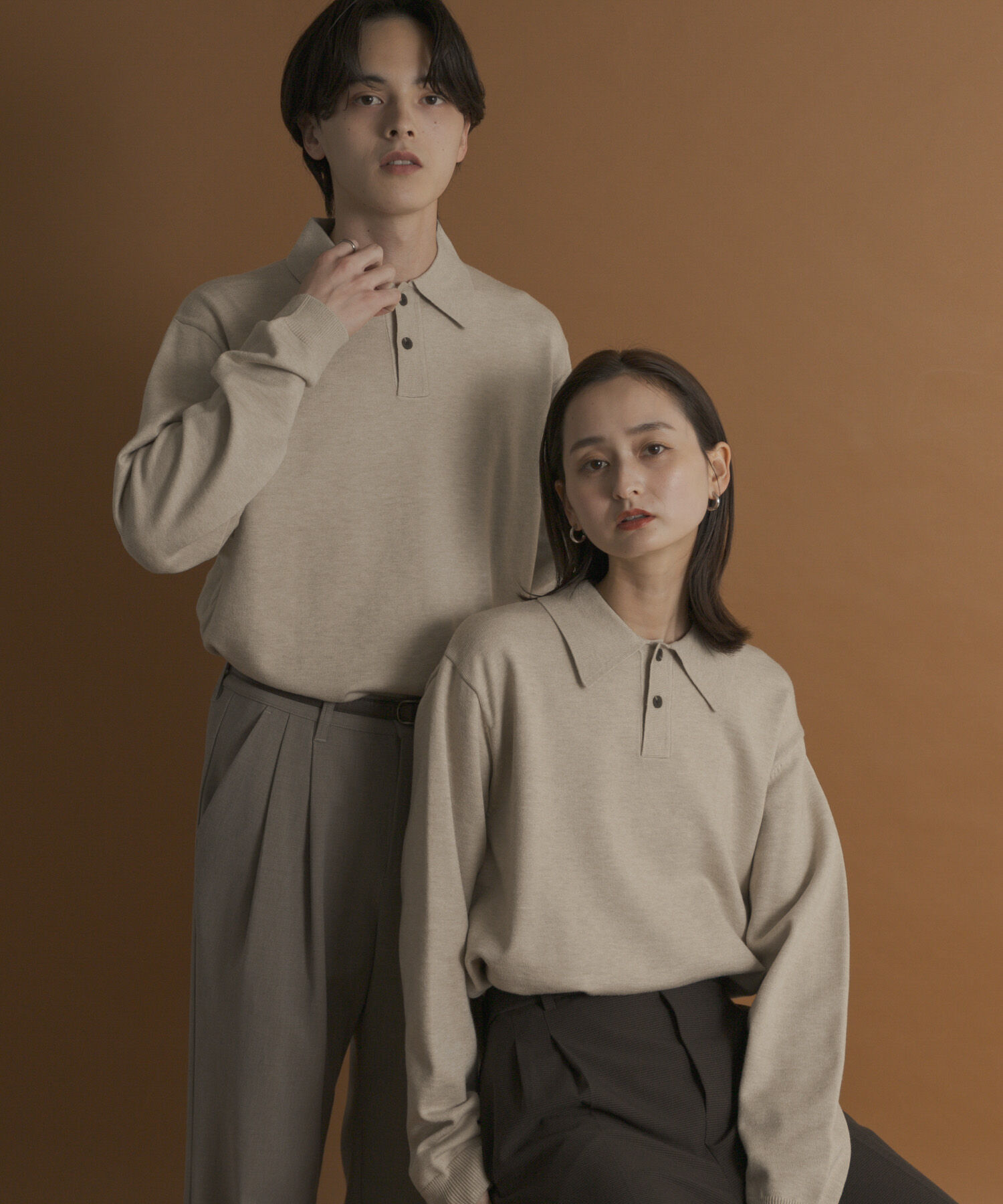 SENSE OF PLACE by URBAN RESEARCH「『一部WEB限定カラー』『洗濯可/毛玉防止』ストレッチニットポロシャツ」|ニット・セーター|