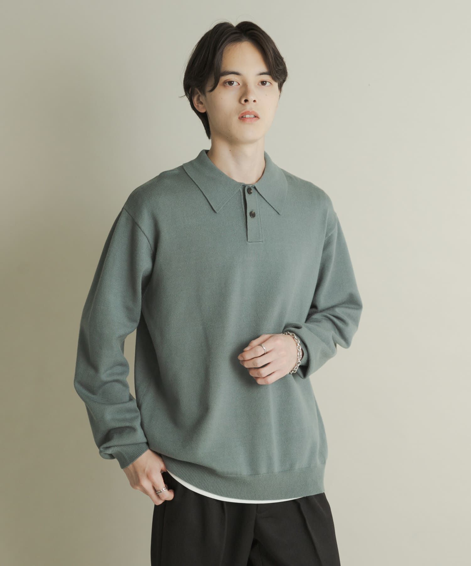 SENSE OF PLACE by URBAN RESEARCH「『一部WEB限定カラー』『洗濯可/毛玉防止』ストレッチニットポロシャツ」|ニット・セーター|