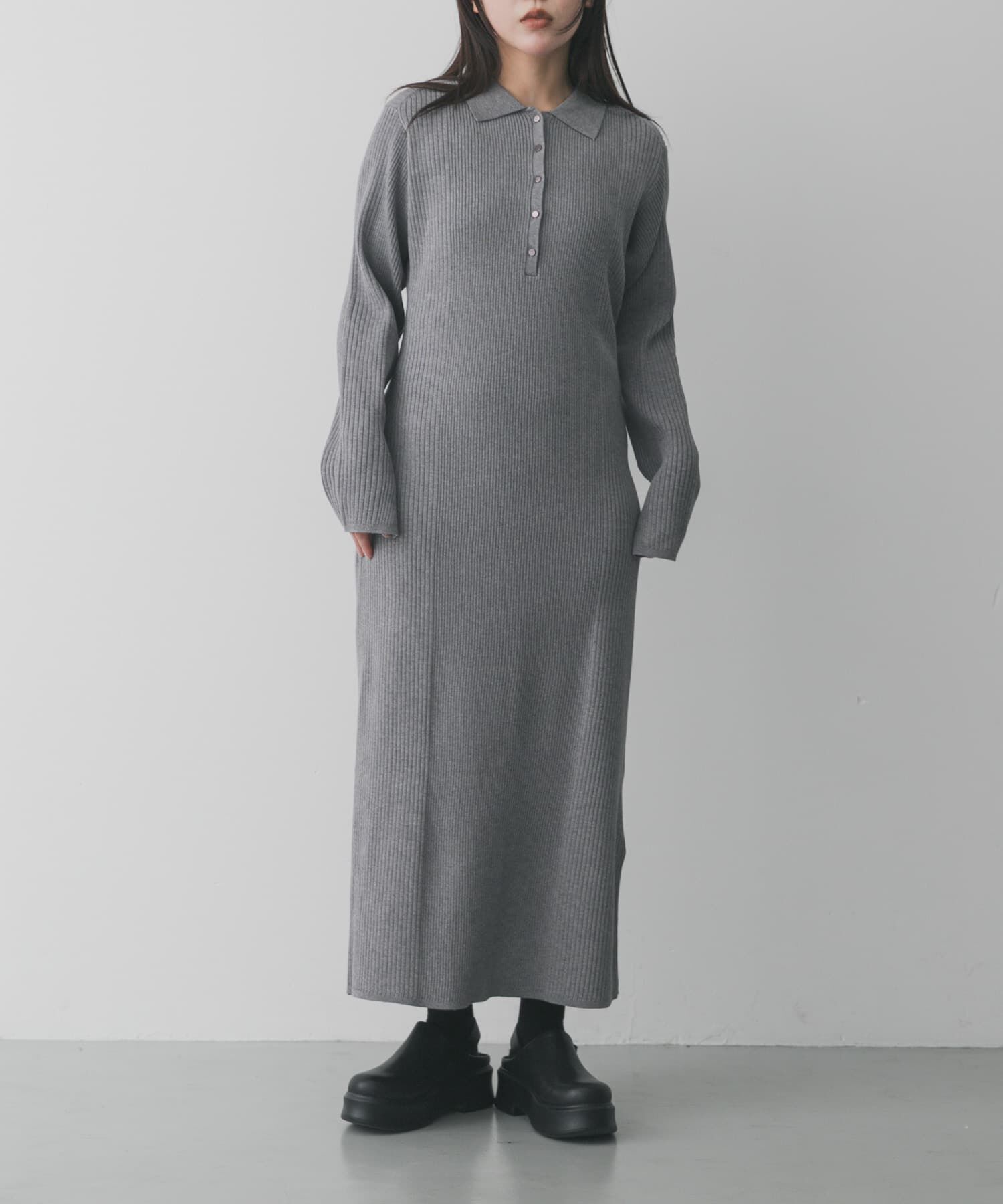 SENSE OF PLACE by URBAN RESEARCH「エリツキリブニットワンピース」|ワンピース|グレー