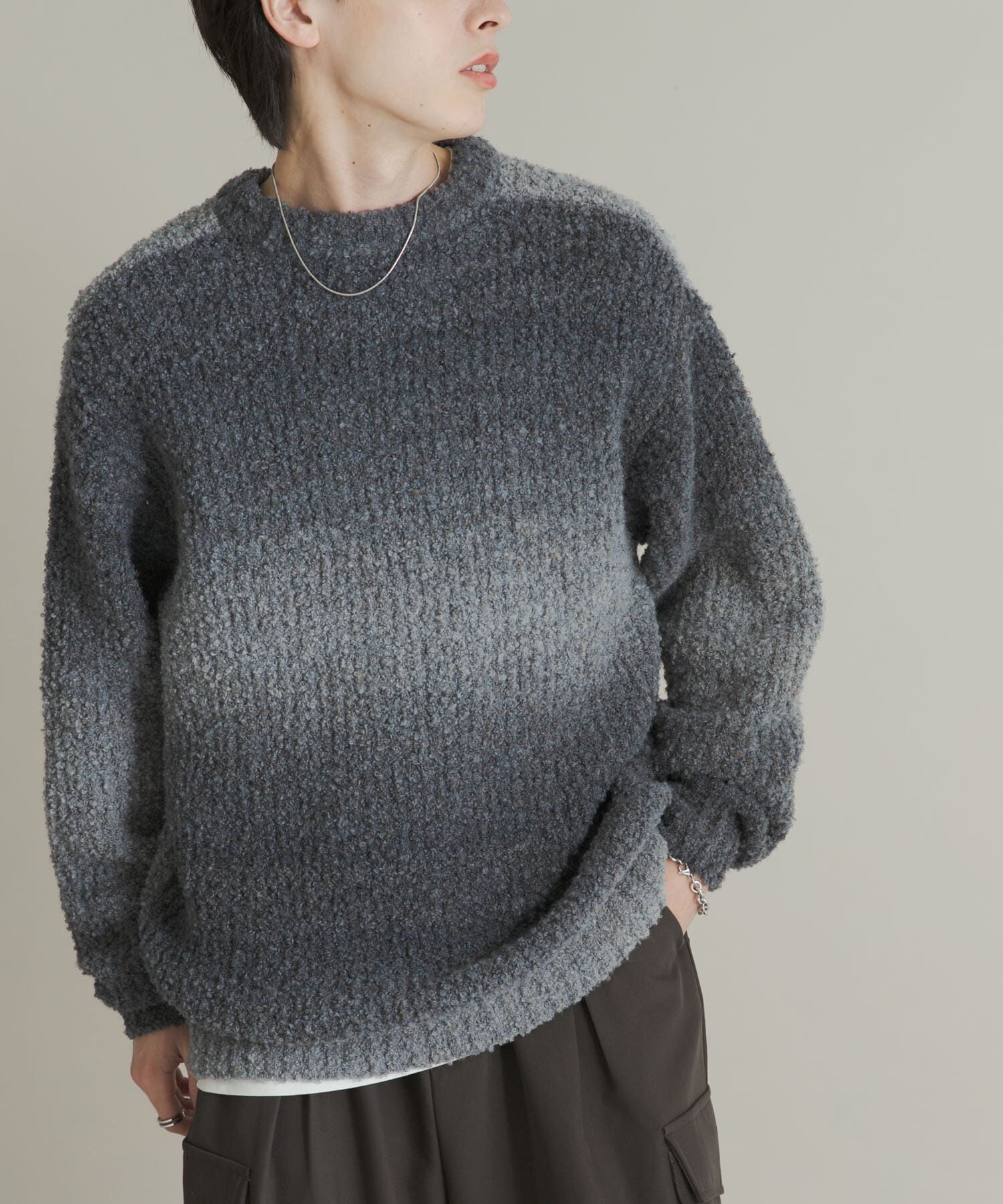 SENSE OF PLACE by URBAN RESEARCH「『ユニセックス』ブークレグラデーションニット」|ニット・セーター|